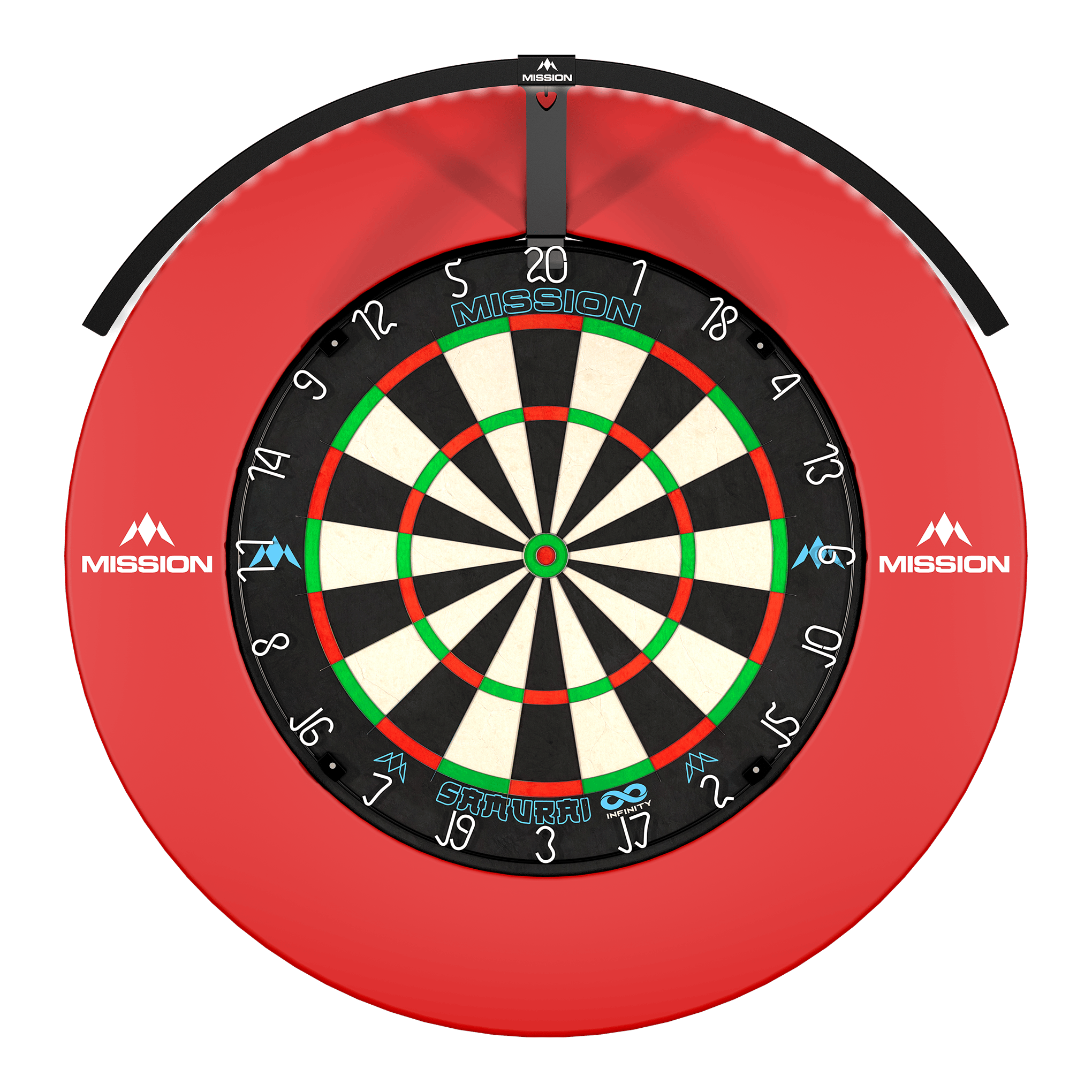 Mission Torus 120 LED Lighting System - Black Mission Torus 120 LED Beleuchtungssystem in Schwarz ist auf diesem Bild zu sehen. Es handelt sich um ein elegantes und leistungsstarkes Beleuchtungssystem für Dartspieler.