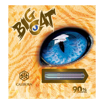 Caliburn Big Cats Ocelot steel darts Caliburn Big Cats Ozelot Steeldarts mit einem Gewicht von 23g. Das Bild zeigt die Steeldarts aus einer anderen Perspektive.