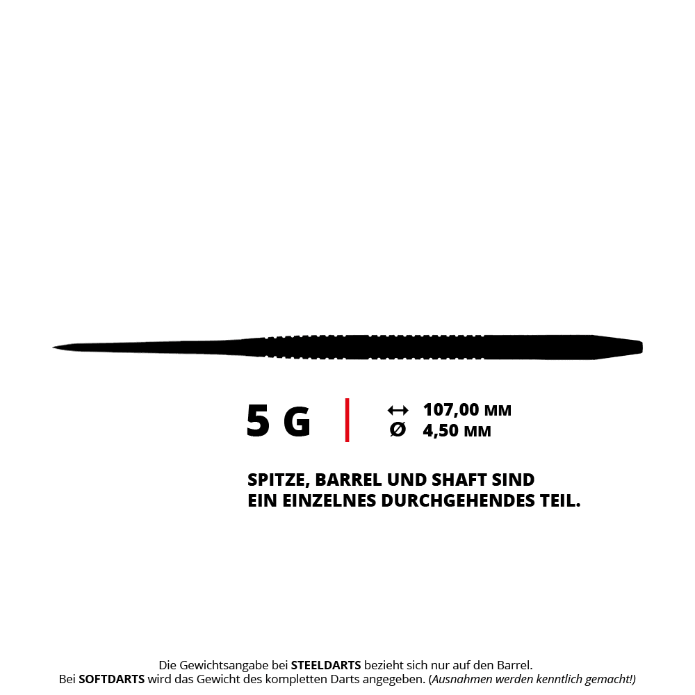Caliburn TTD Complete Titanium T1 Black Steeldarts - 5g Abgebildet ist der Caliburn TTD Complete Titanium T1 Black Steeldarts - 5g. Der Dartpfeil ist aus Titan gefertigt und hat ein elegantes schwarzes Design.