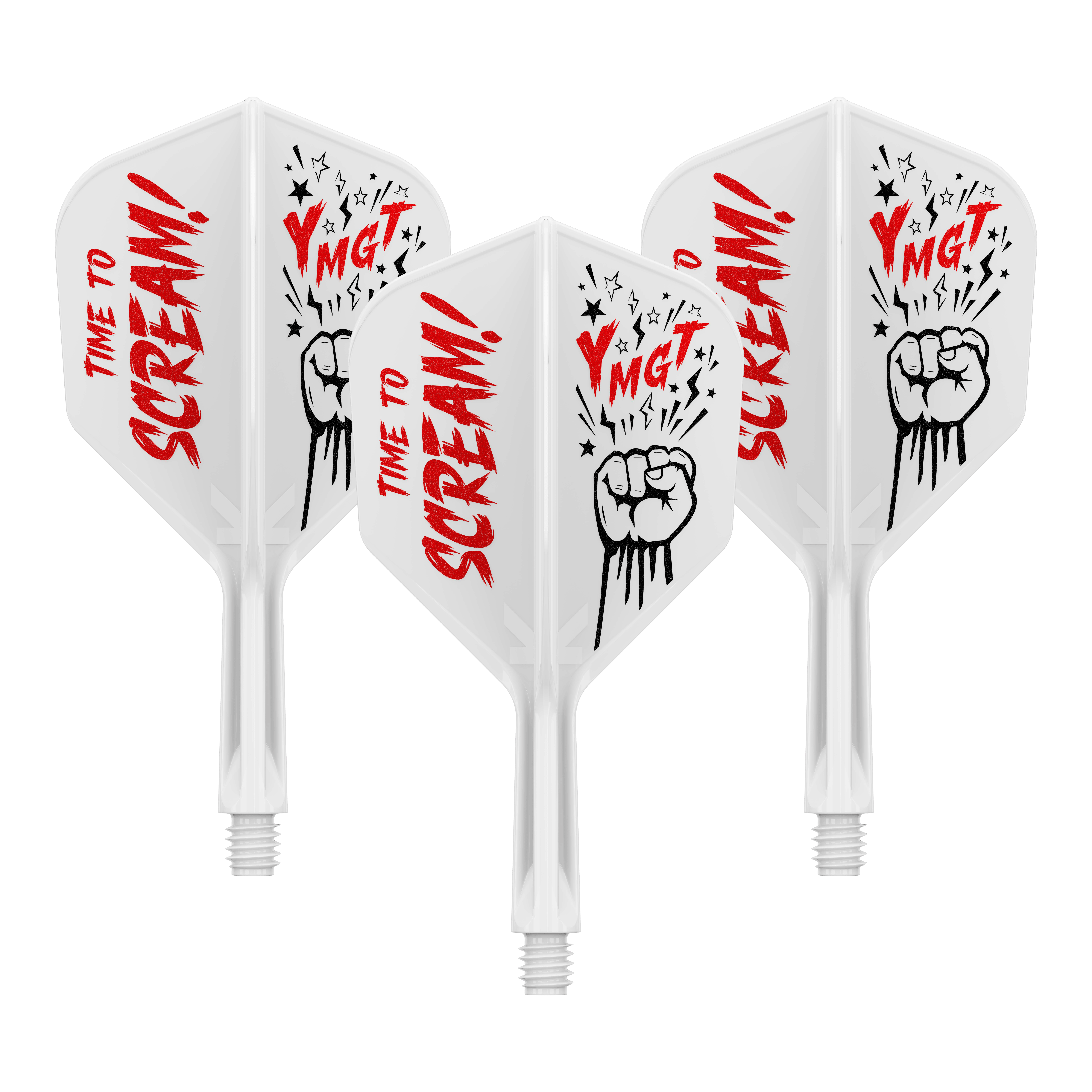 Target Japan K-Flex Scream No6 Flight Shaft System Zu sehen ist das Produkt 410242_Target_Japan_K-Flex_Scream_No6_Flight-Shafts-System_19mm_1Set. Es dürfte sich um einen Dartflight mit Schaftsystem handeln.