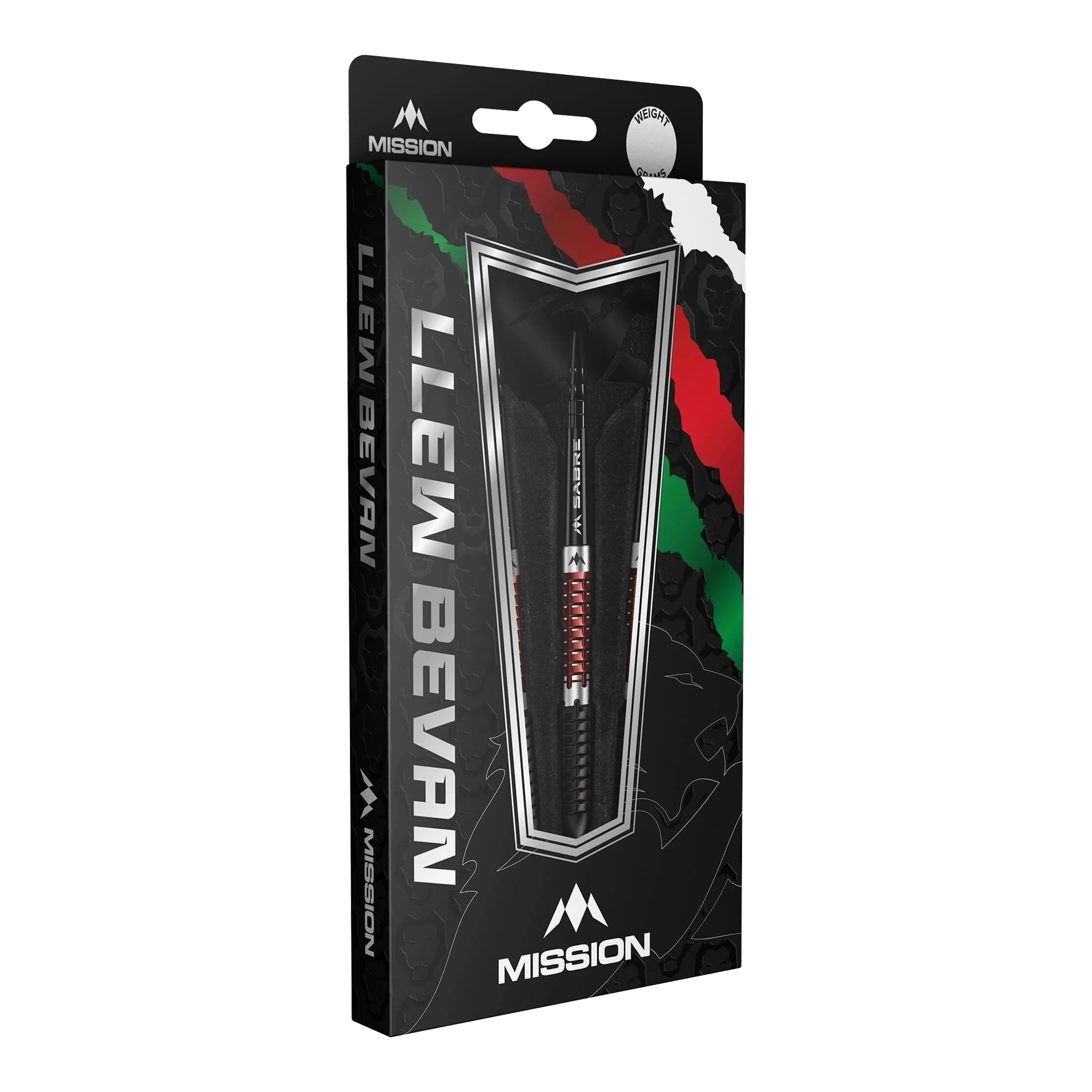 Mission Llew Bevan Black Red Electro Steel Darts - 23g Mission Llew Bevan Black Red Electro Steeldarts - 23g. Elegante Steeldarts in Schwarz und Rot, ideal für Dartspieler.