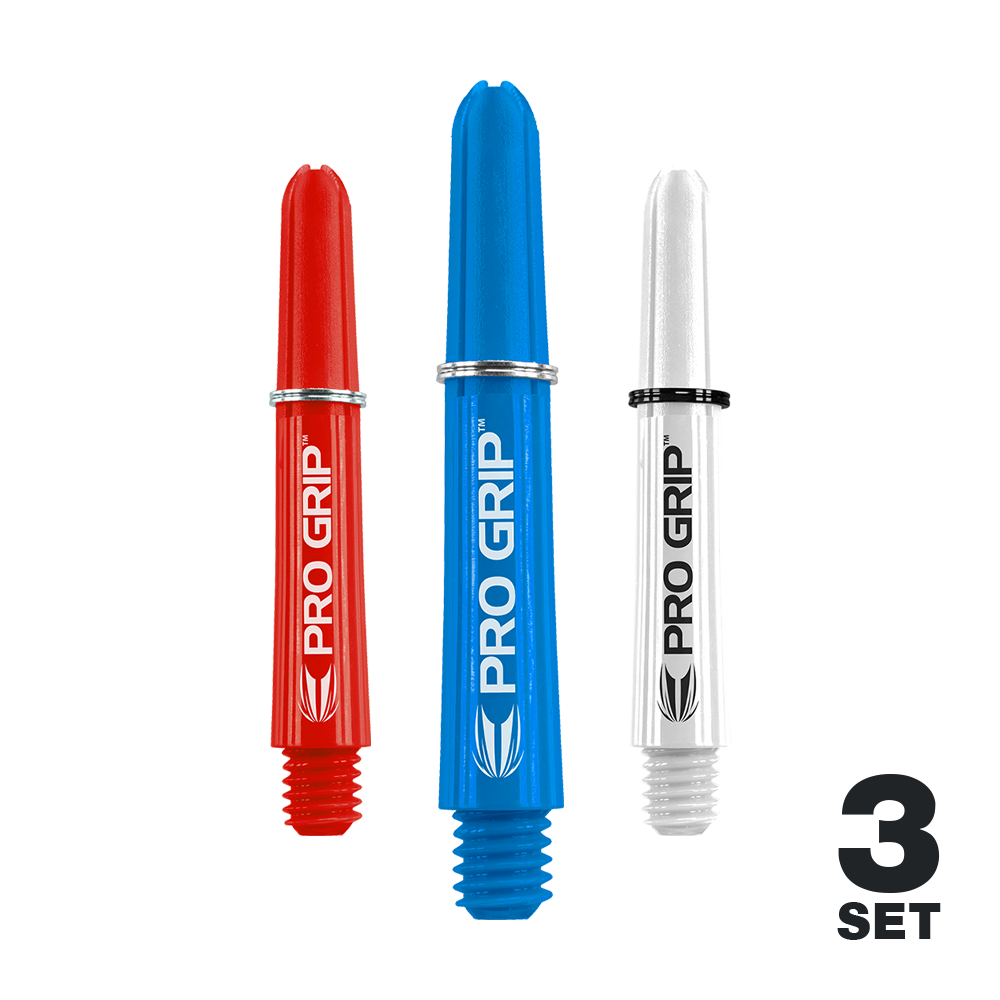 Target Pro Grip Shafts - 3 Sets - Rot Blau Weiß