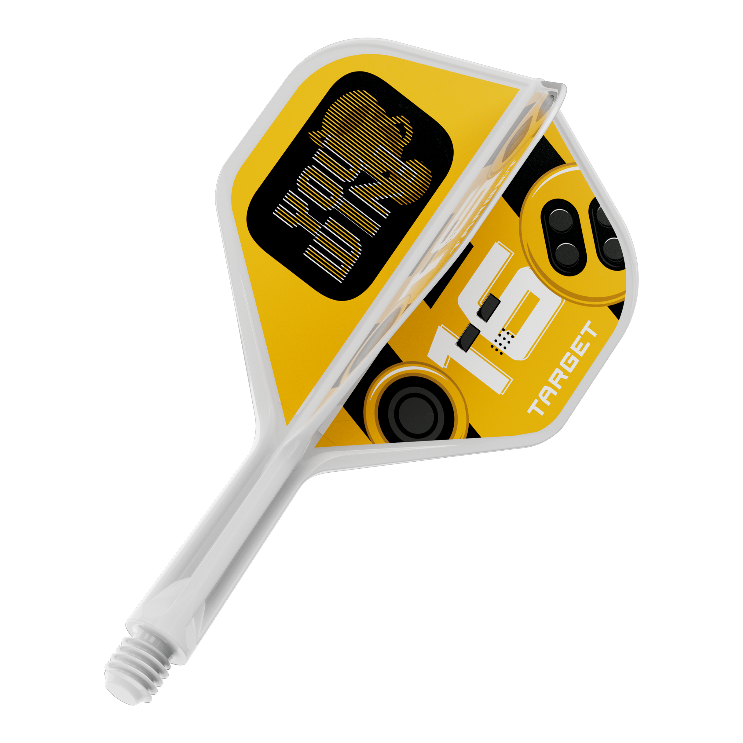 Target K-Flex You Win No2 Standard Flights Abgebildet ist ein Produkt mit dem Dateinamen 410591_Target_K-Flex_YouWin_No2_Standard_Flights_19mm_1. Es handelt sich um ein Dartzubehör-Teil, vermutlich ein Dart-Flight.