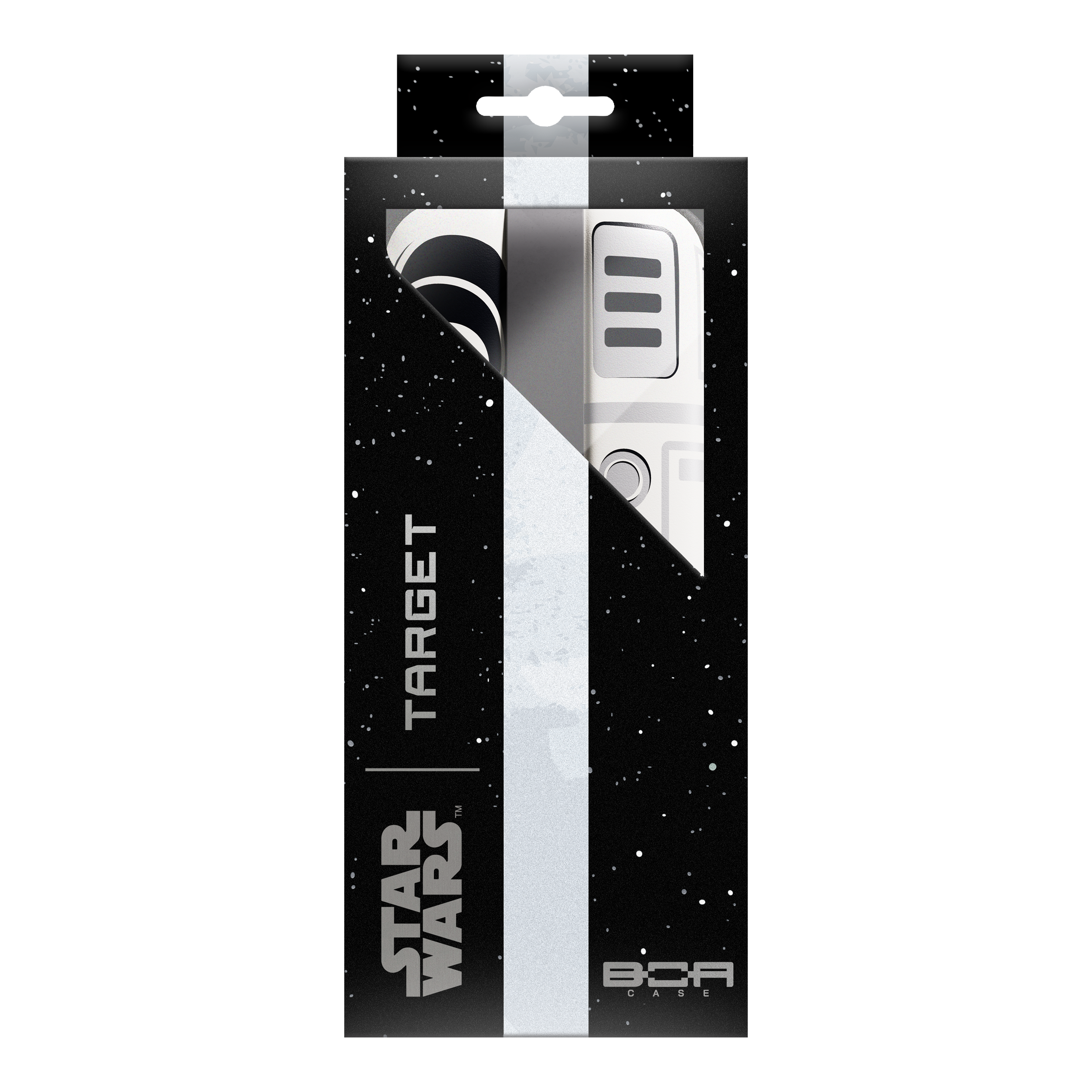Target Star Wars Boa Dartcase - Stormtrooper Zu sehen ist das Target Star Wars Boa Dartcase mit Stormtrooper-Motiv. Das Etui ist praktisch für den Transport und die sichere Aufbewahrung von Darts.