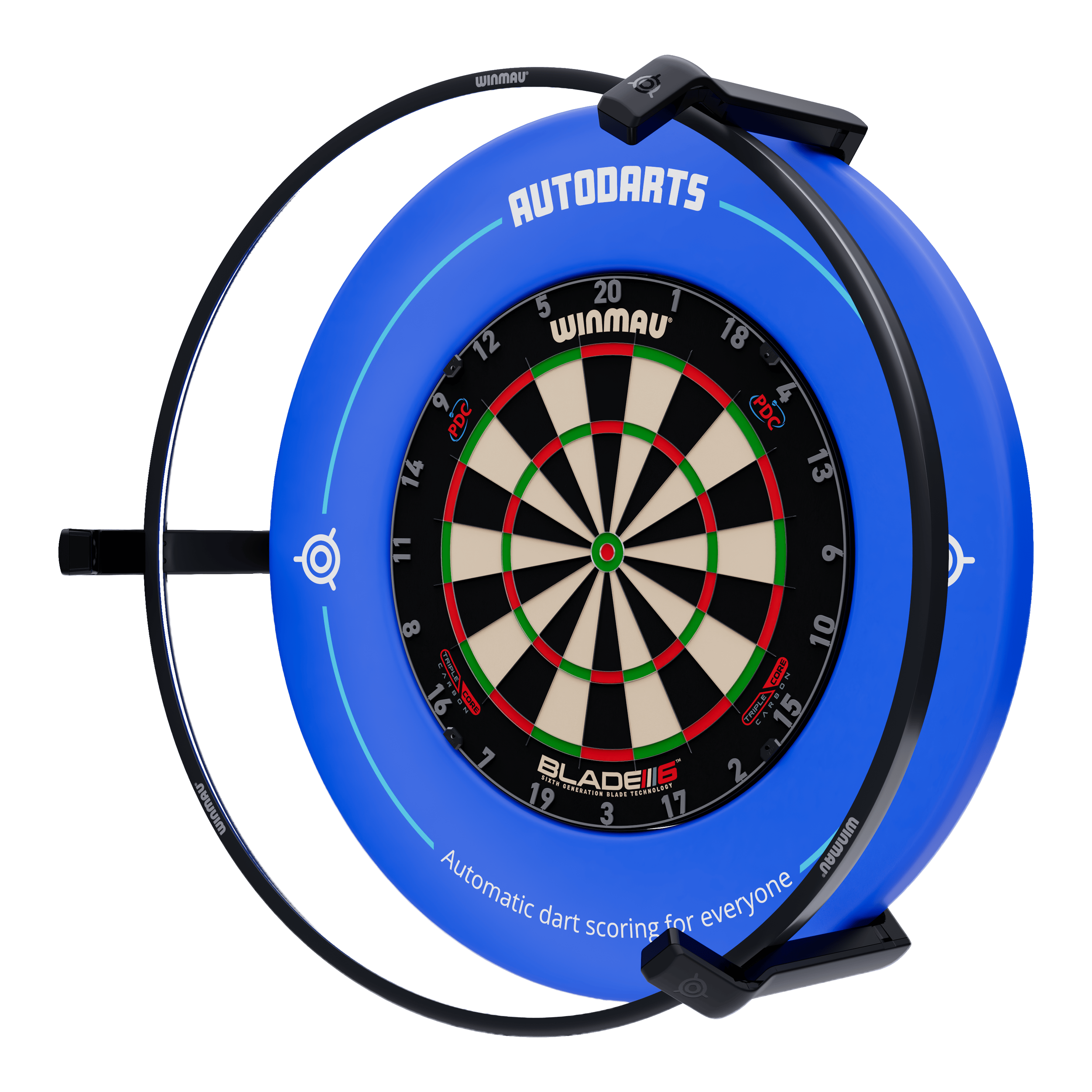 Das Bild zeigt das Autodarts Vantage Auto-Scoring-System. Das Produkt ist nicht näher beschrieben.