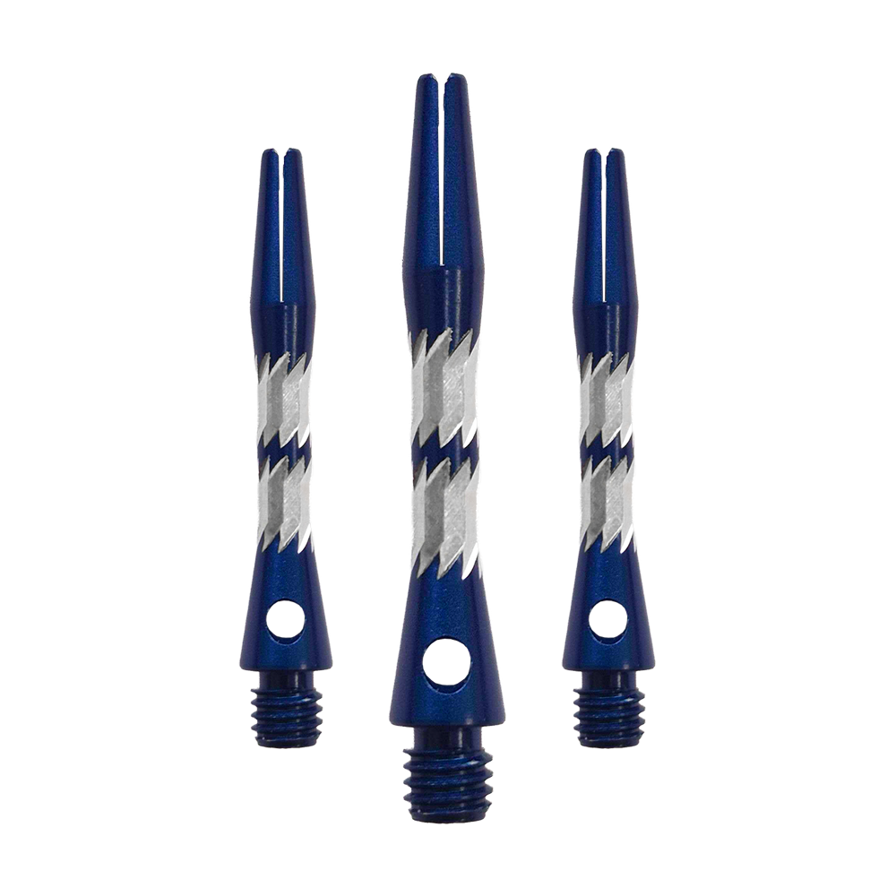 Bulls NL Minor Aluminum Shafts - Blue - 33 mm Zu sehen ist ein Set Bulls NL Minor Aluminium Shafts in Blau mit 33 mm Länge. Diese Aluminiumschäfte werden für Darts verwendet.
