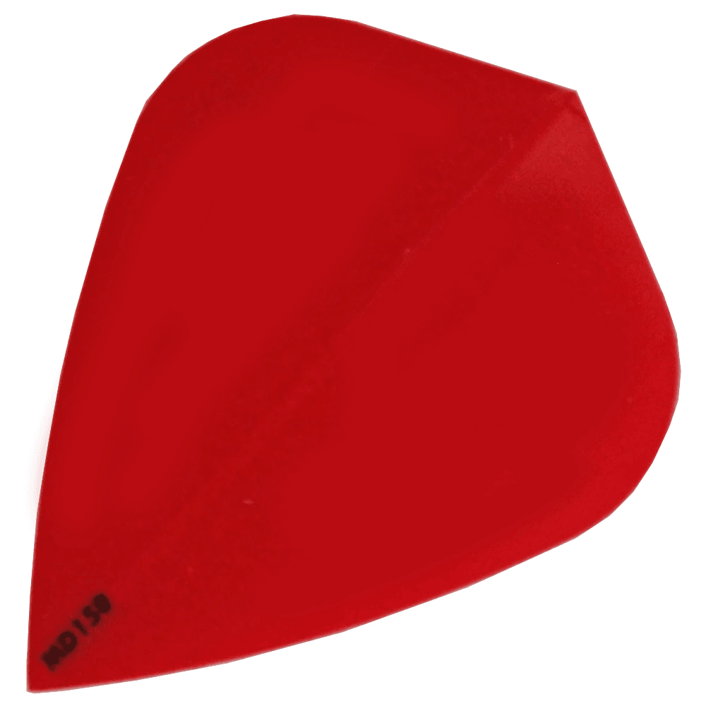Das Bild zeigt das Produkt „McDart MD150 - Kite Flight“. Es handelt sich um ein rotes Dart-Flight in Kite-Form mit der Aufschrift „MD150“ in einer Ecke.