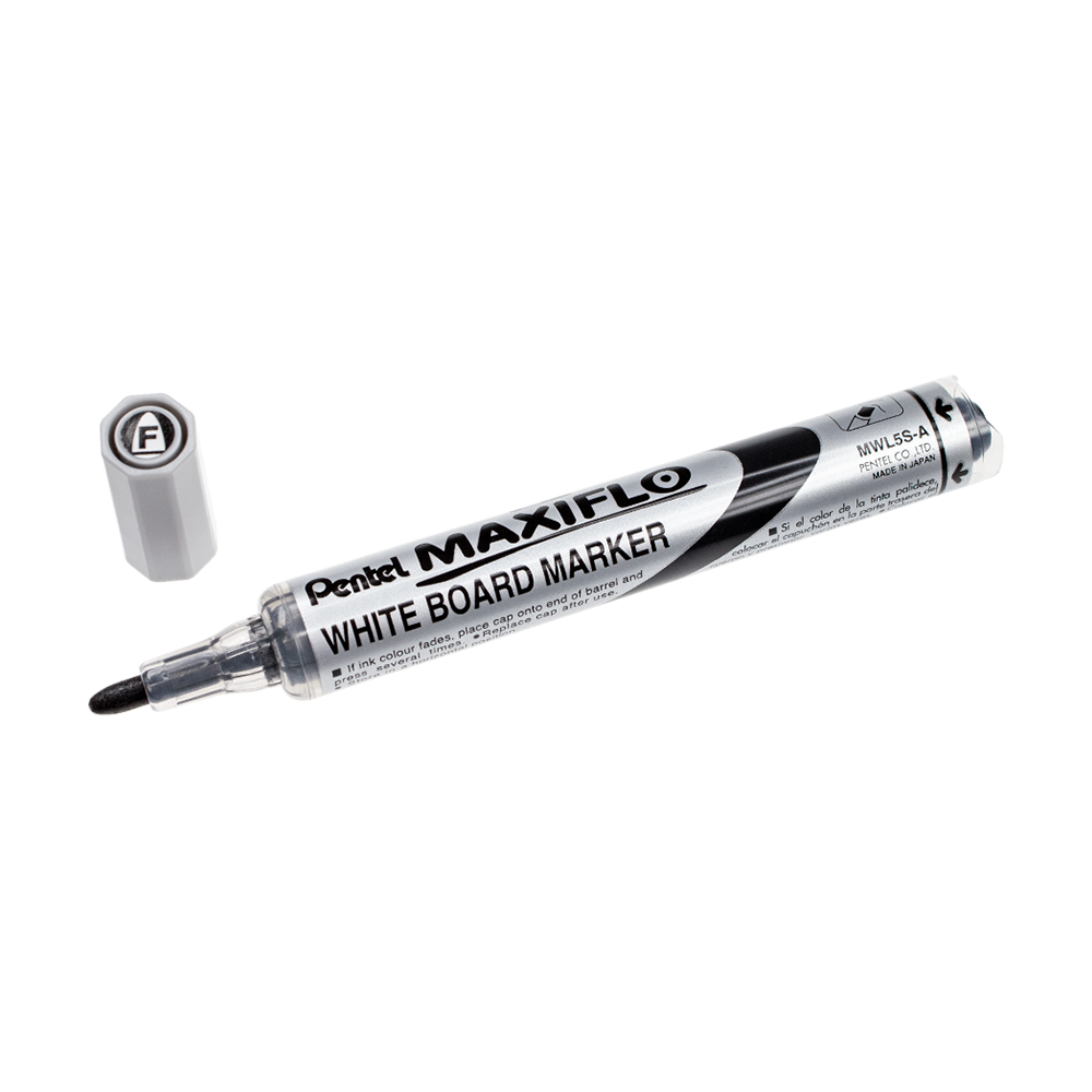 Bild eines Board Markers, vermutlich vom Typ Maxiflo Fein. Der Marker ist für das Schreiben auf Whiteboards geeignet.