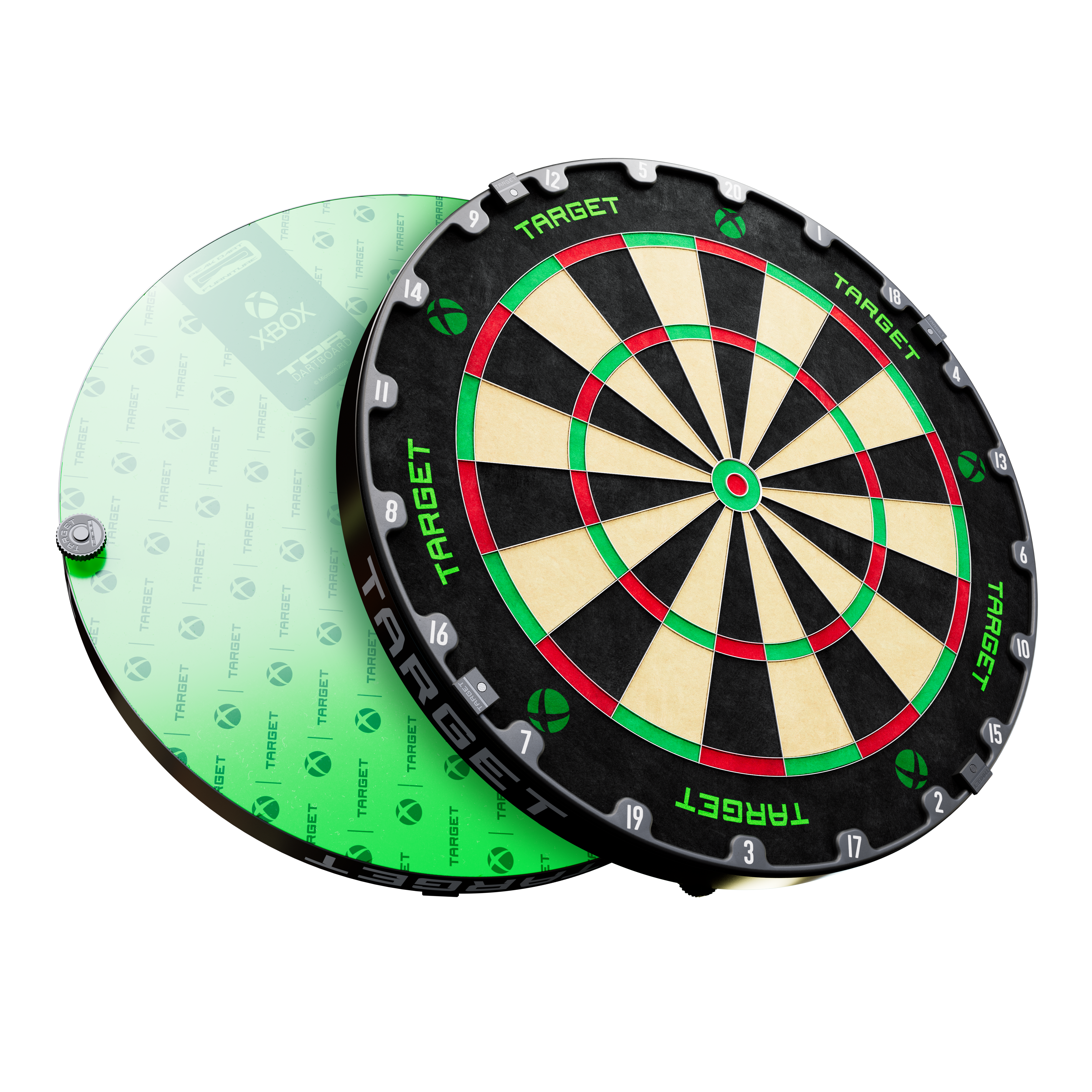 Target Xbox Dartboard Surround Bundle Zu sehen ist das Target Xbox Dartboard Surround Bundle. Es ist ein Zubehör für Dartspieler zur Erweiterung der Scheibe.