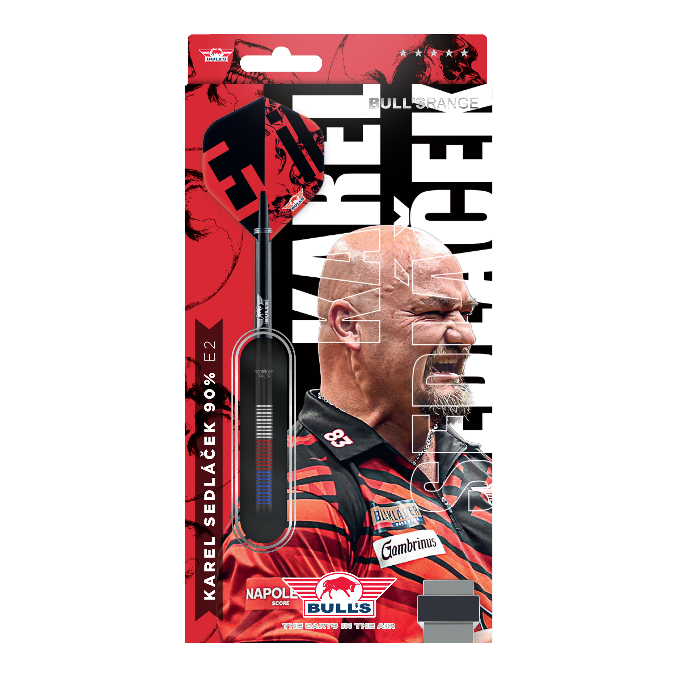 Bulls NL Karel Sedlacek E2 steel darts - 24g Auf dem Bild befinden sich die Bulls NL Karel Sedlacek E2 Steeldarts - 24g. Sie sind ideal für Dartspieler, die Präzision und Qualität schätzen.
