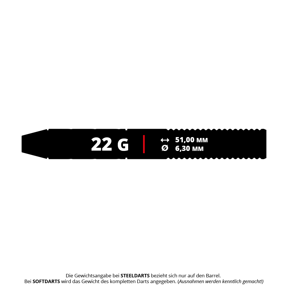 Bulls Challenger Arno Merk steel darts - 22g Abgebildet ist das Produkt Bulls Challenger Arno Merk Steeldarts mit einem Gewicht von 22g. Dieses Steeldart-Set eignet sich für Dartspieler jeder Erfahrungsstufe.