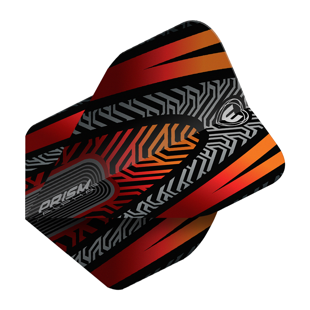 Winmau Prism Alpha Schwarz Orange No2 Standard Flights