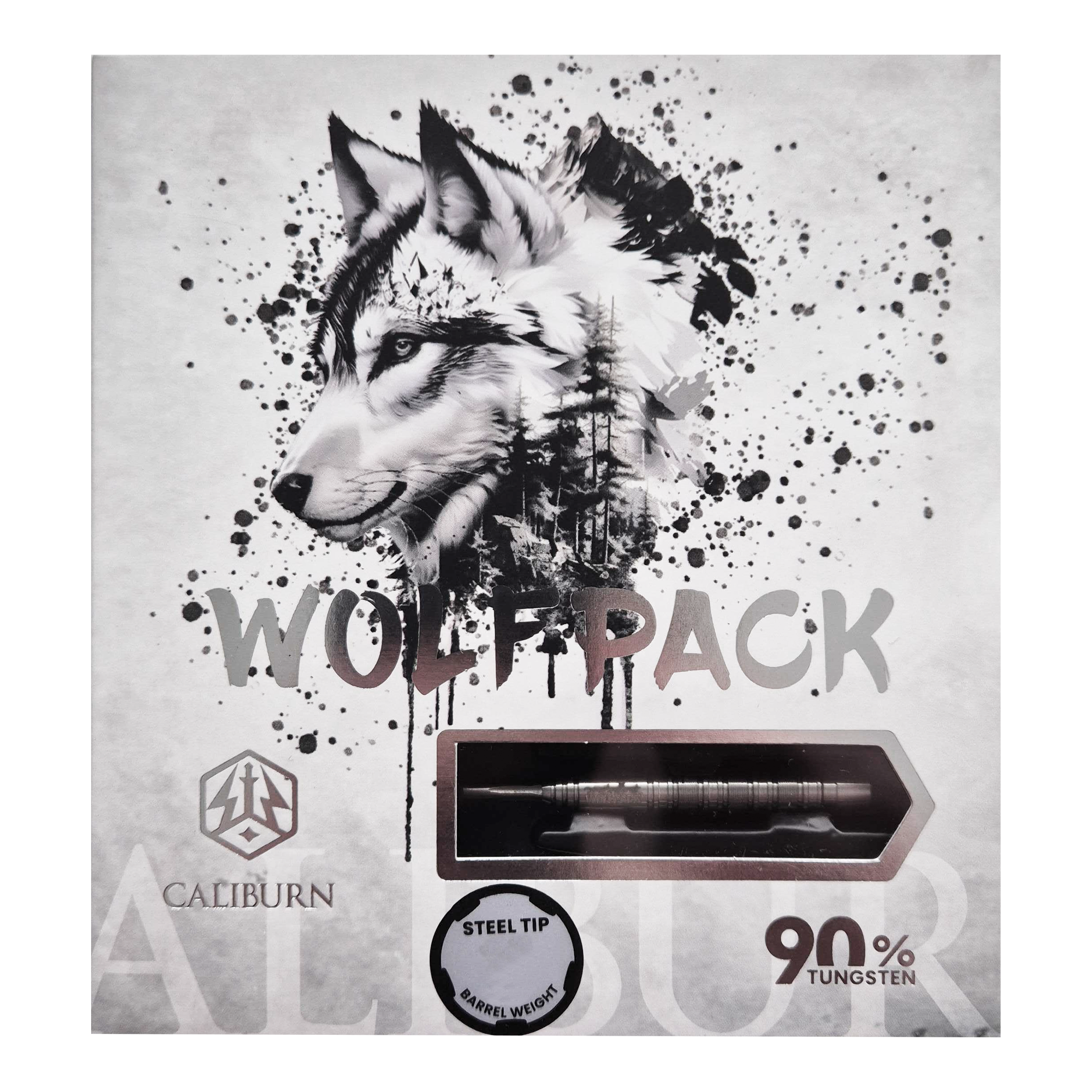 Caliburn Wolfpack W7 steel darts - 21g Abgebildet ist das Produkt Caliburn Wolfpack W7 Steeldarts - 21g. Dieses Set besteht aus hochwertigen Steeldarts mit 21 Gramm Gewicht.