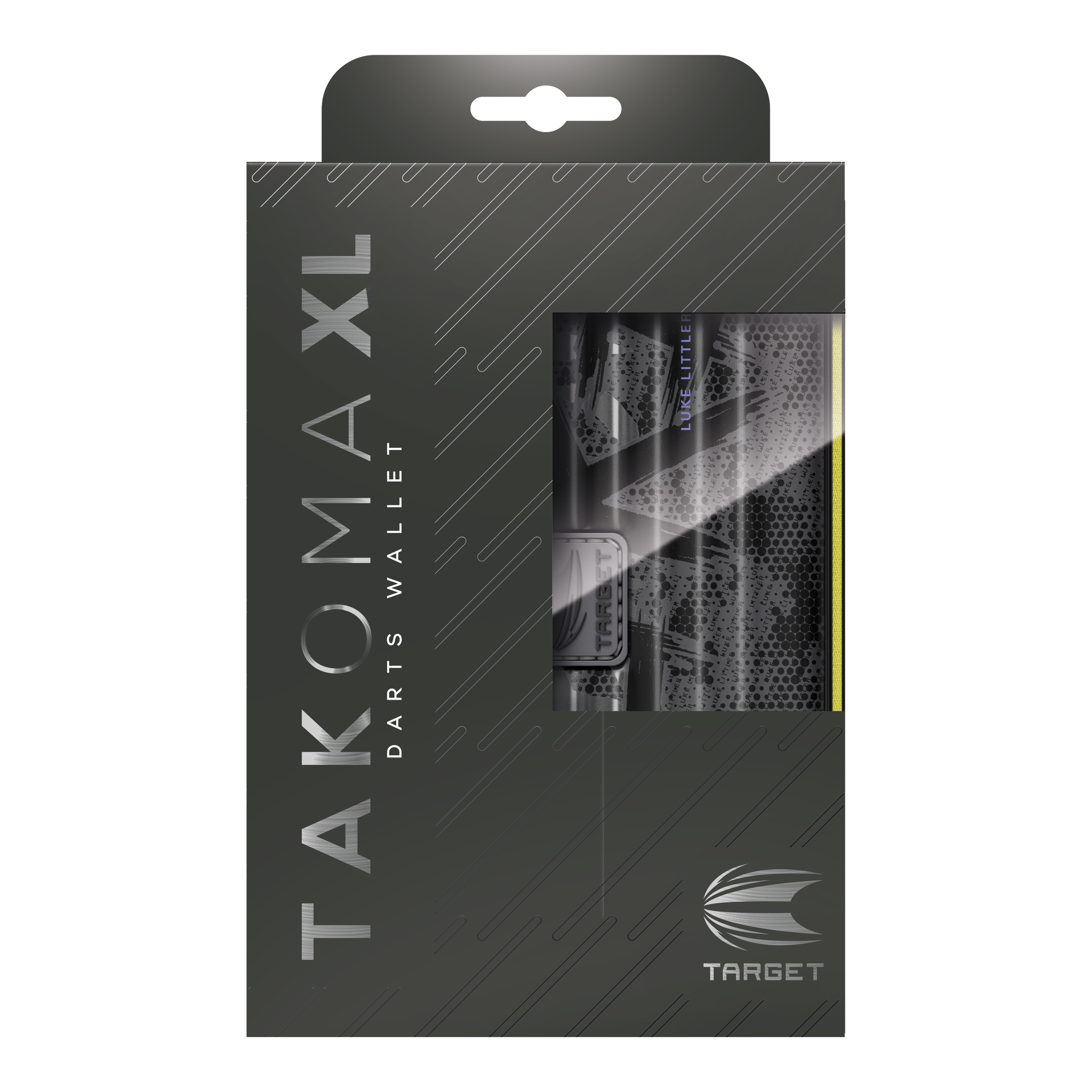 Takoma XL Ghost Series Luke Littler dart case Dieses Bild stellt das Takoma XL Ghost Series Luke Littler Dartcase dar. Es handelt sich um ein extra großes Dartcase für Darts und Zubehör.