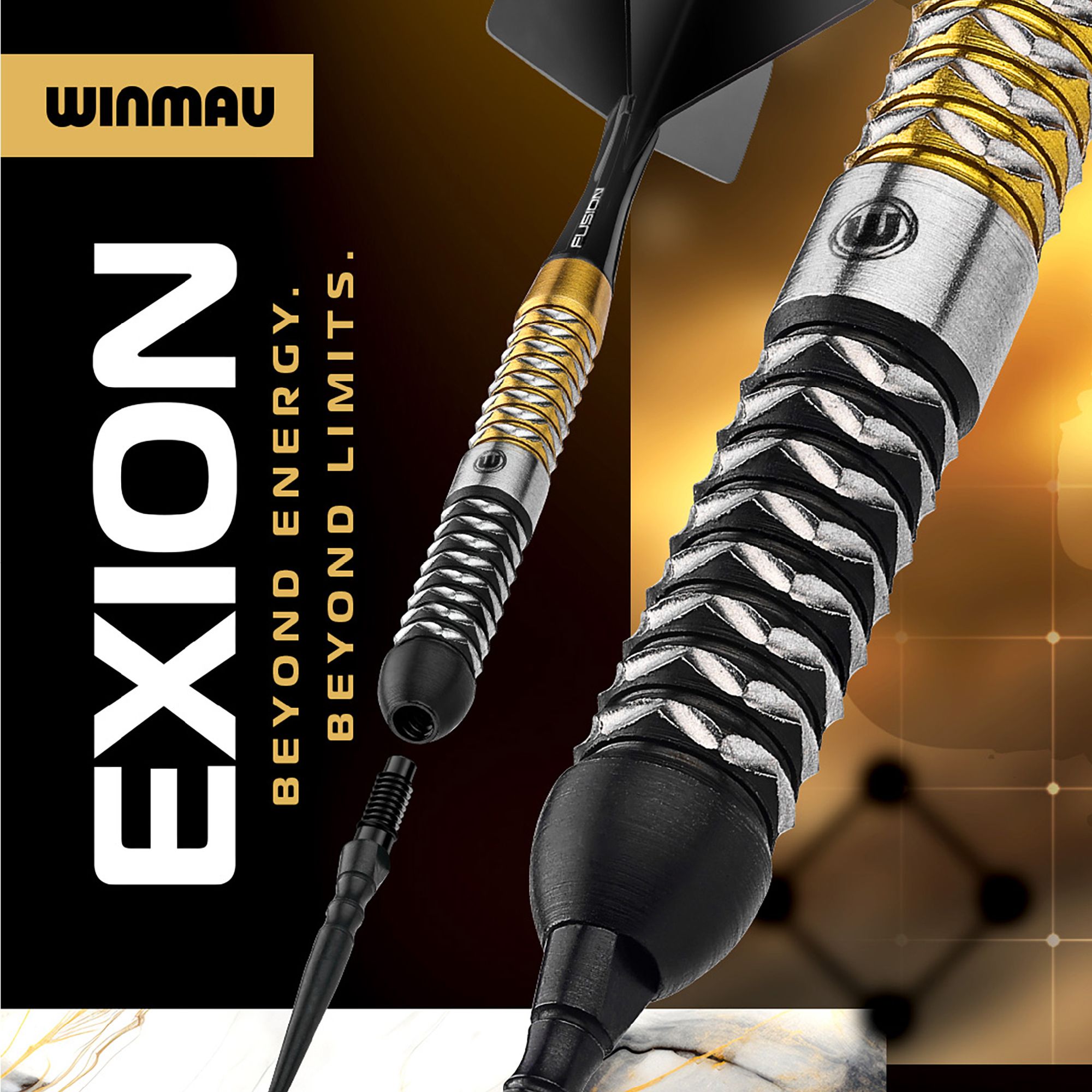 Winmau Exion Parallel Switch Point Steeldarts liegen hier vor. Diese Steeldarts sind hochwertig und für anspruchsvolle Dartspieler geeignet.