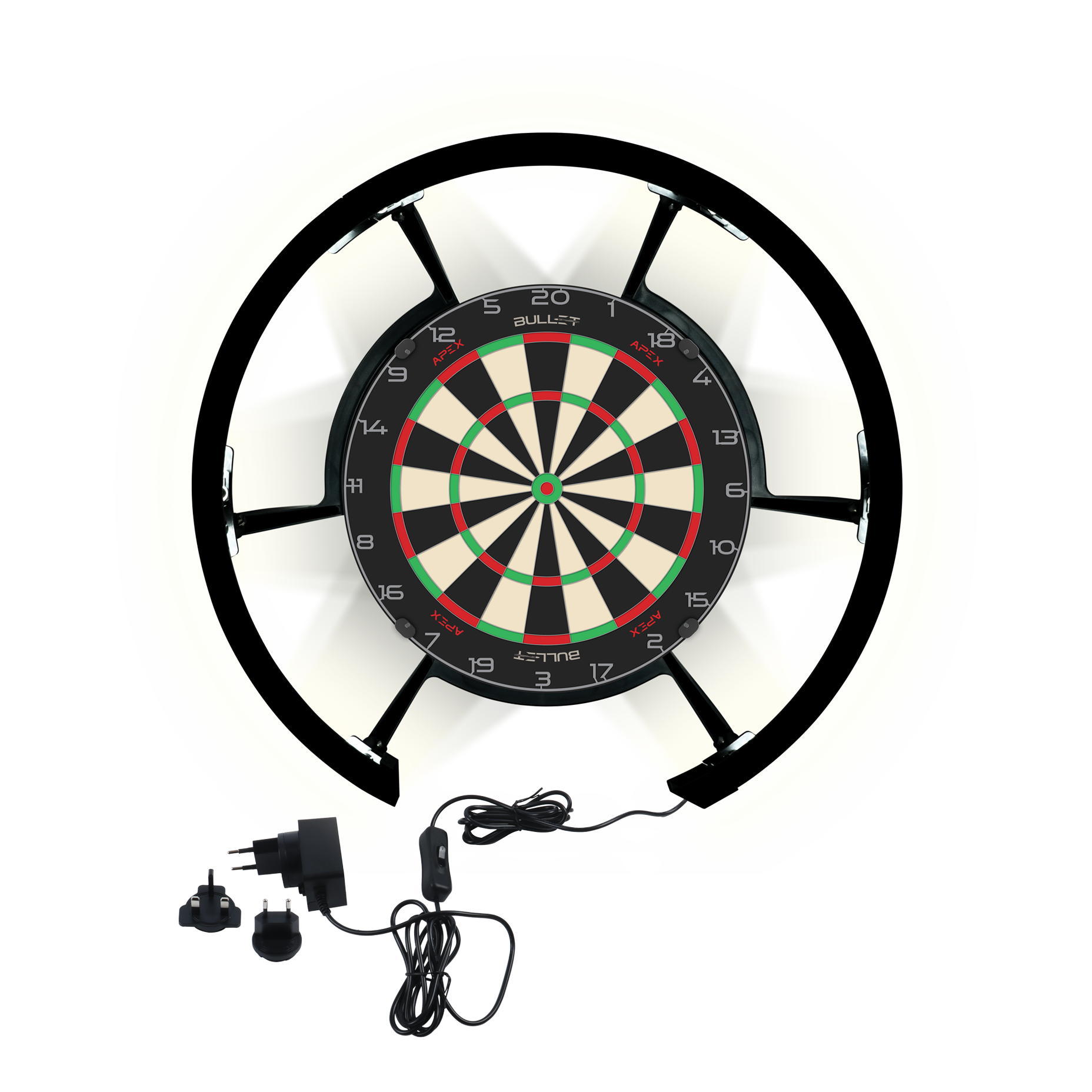 Auf dem Bild ist das Bullet Radion 300 Beleuchtungs-System zu sehen. Dieses Produkt bietet vielseitige Einsatzmöglichkeiten in der Beleuchtungstechnik.