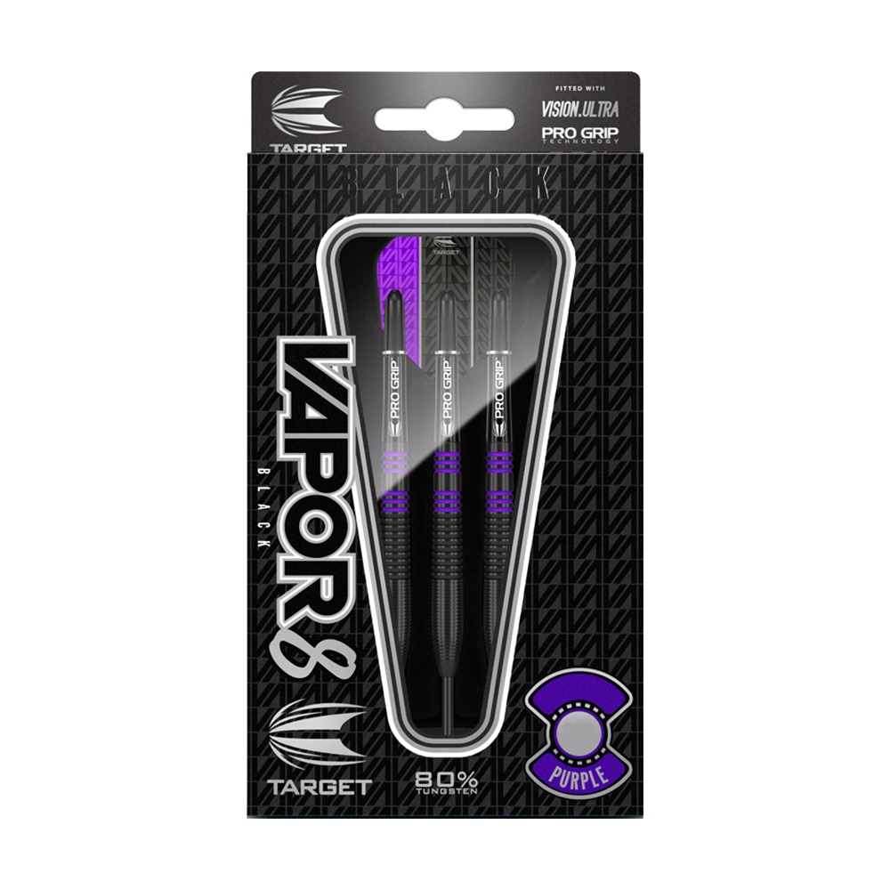 Target Vapor8 Black Purple steel darts