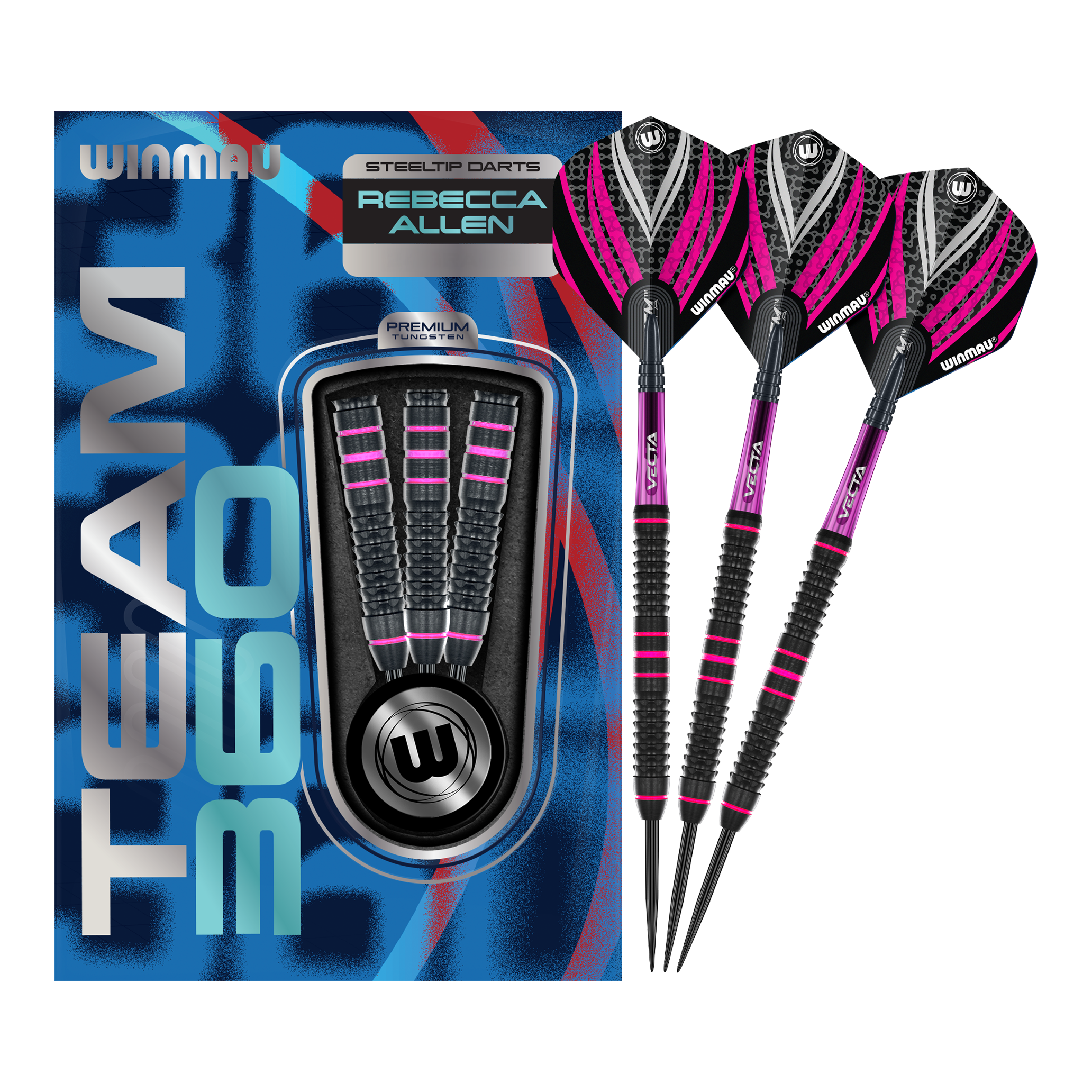 Winmau Team 360 Rebecca Allen Steel Darts - 24g Diese Grafik zeigt die Winmau Team 360 Rebecca Allen Steeldarts - 24g in ihrer vollen Länge. Sie sind für ambitionierte Dartspielerinnen und Dartspieler geeignet.