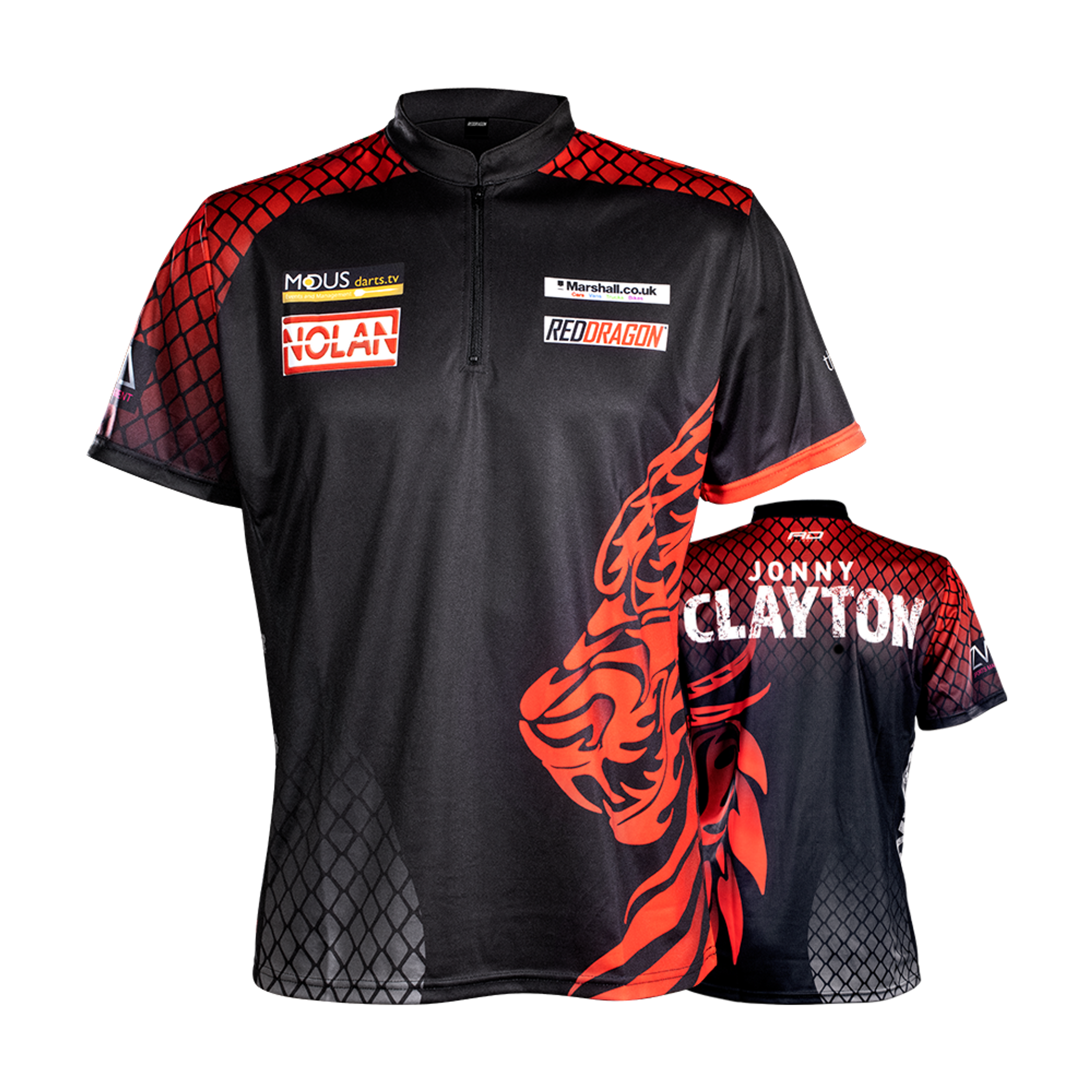 Red Dragon Jonny Clayton Tour dart shirt L 10X0697L