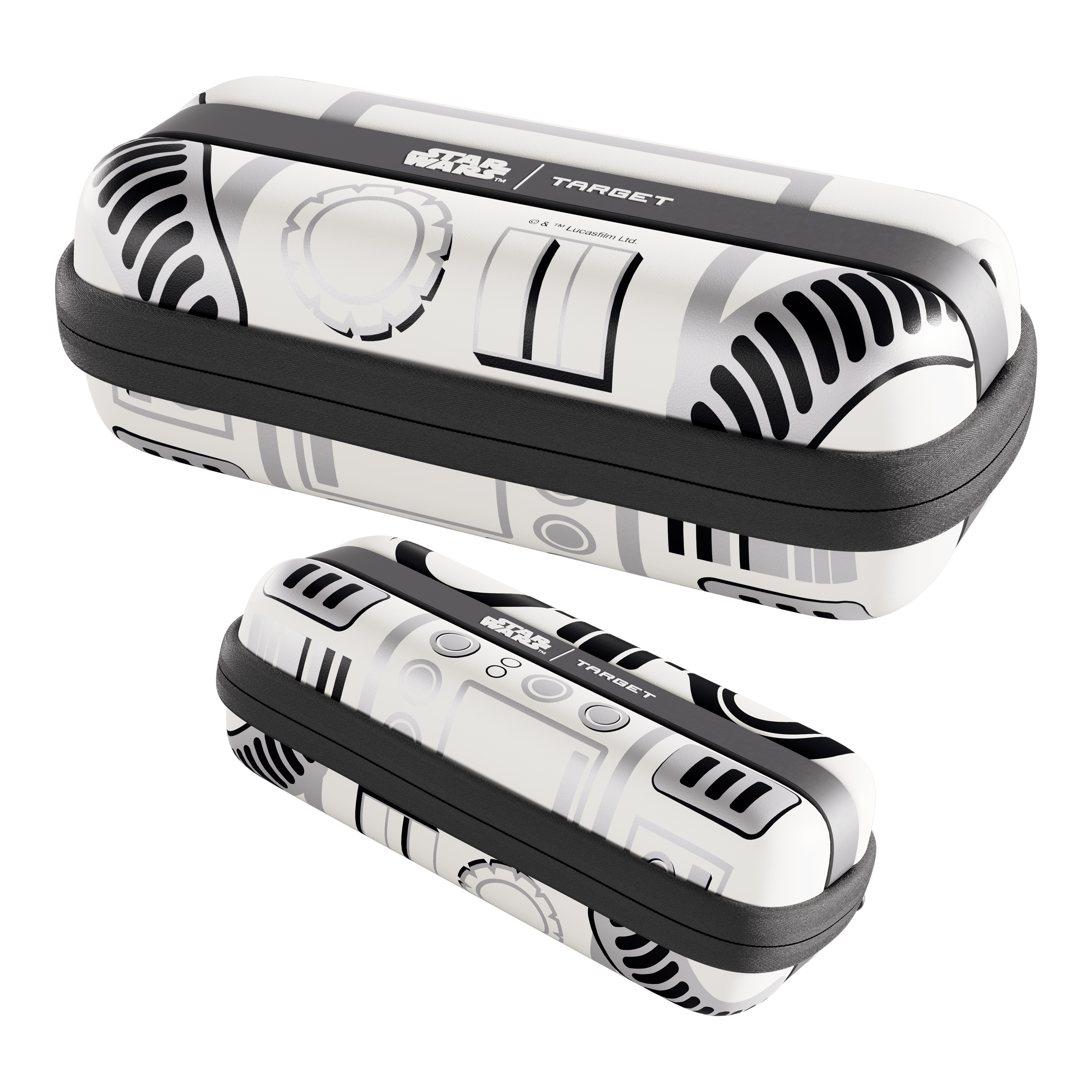 Das Bild zeigt das Target Star Wars Boa Dartcase mit Stormtrooper Motiv. Es ist eine speziell gestaltete Darttasche für Star Wars Fans.