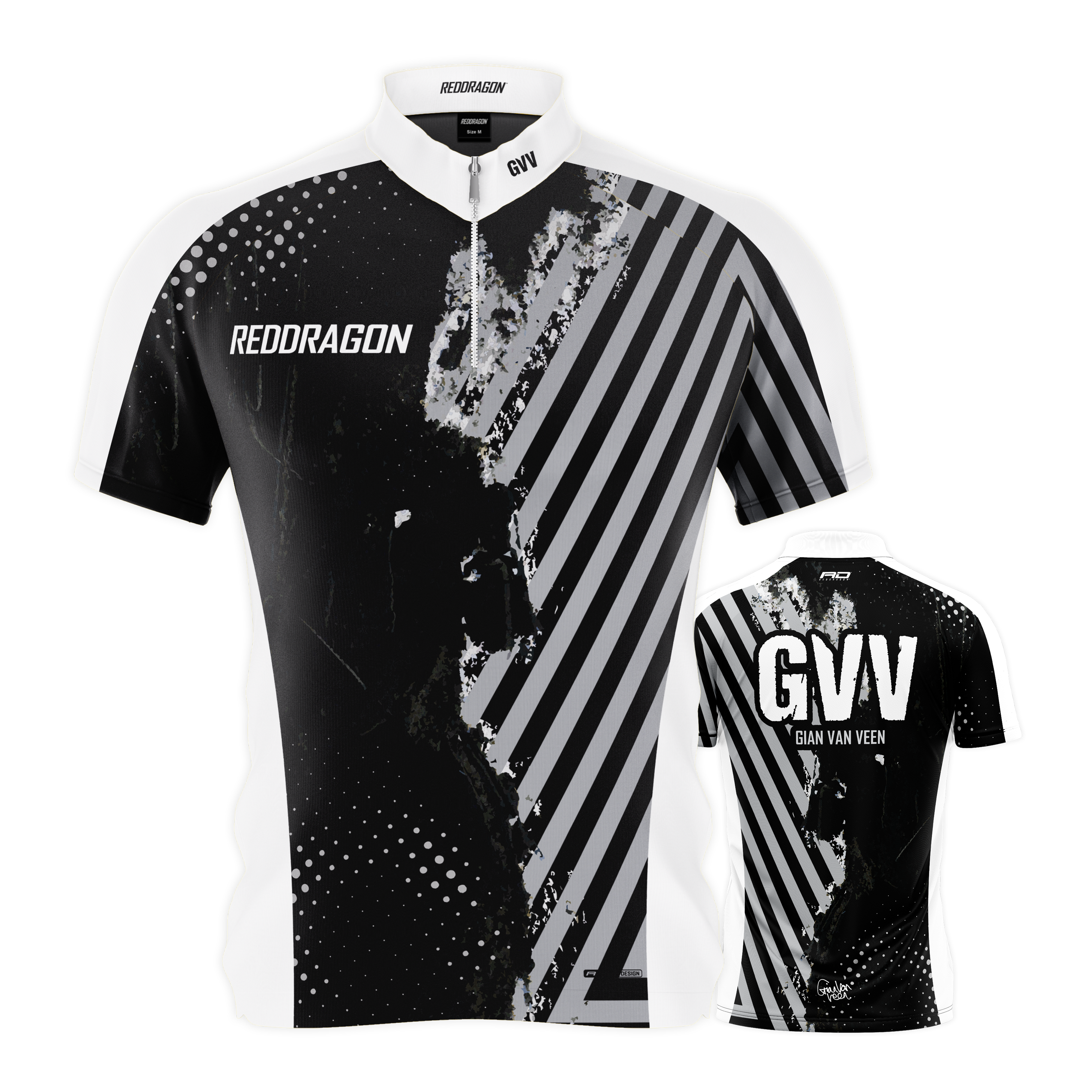 Red Dragon Gian Van Veen Limited Edition dart shirt Red Dragon Gian Van Veen Limited Edition Dartshirt wird auf dem Foto gezeigt. Es ist ein speziell entworfenes Dartshirt als Sammlerstück.