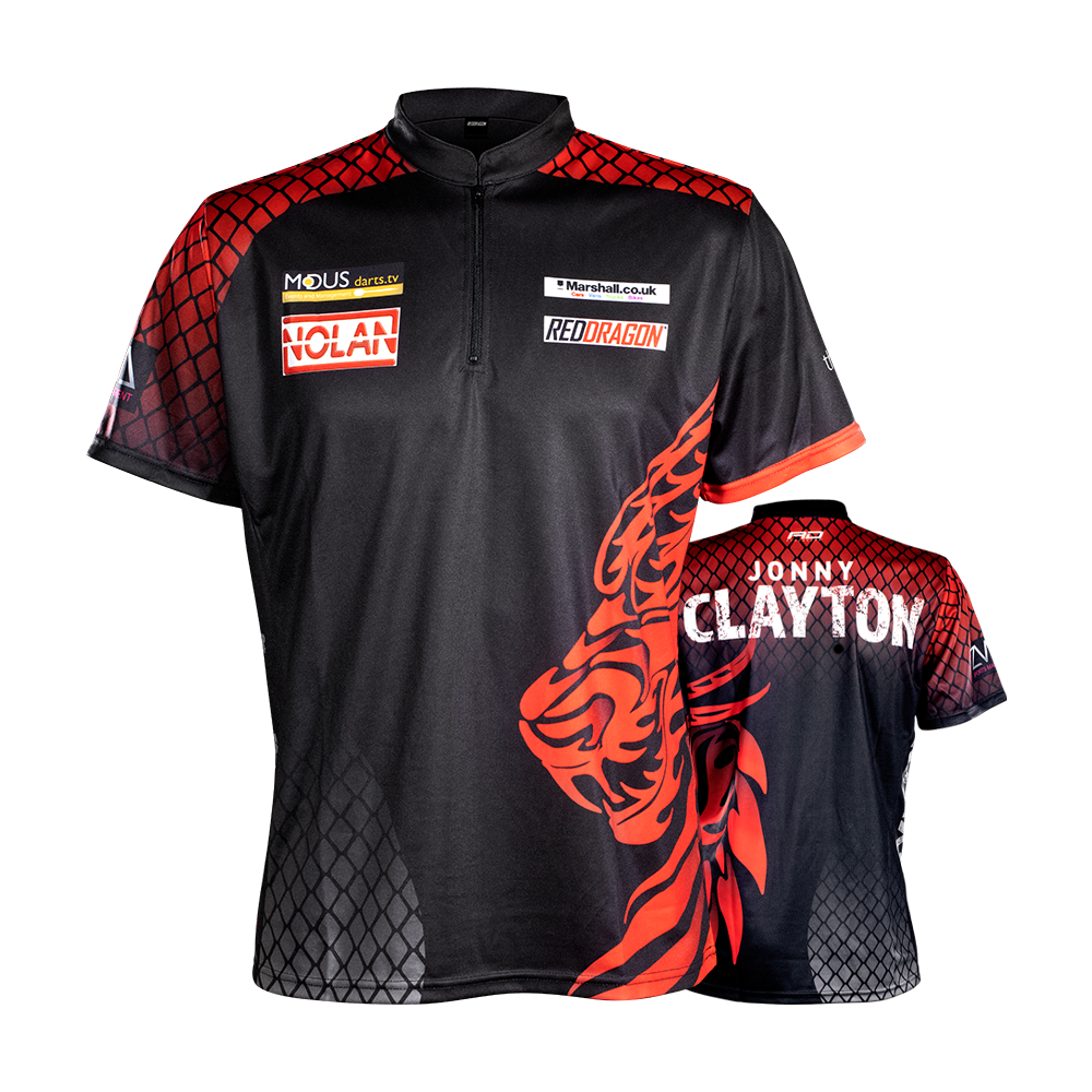 Red Dragon Jonny Clayton Tour dart shirt | L | 10-X0697-L