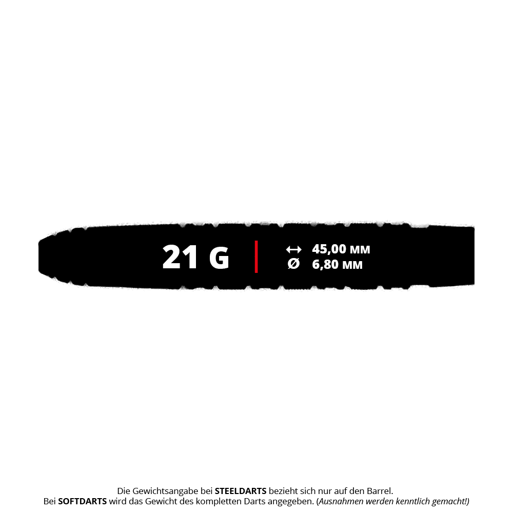 Caliburn Wolfpack W7 steel darts - 21g Zu sehen sind die Caliburn Wolfpack W7 Steeldarts - 21g. Diese Steeldarts sind ideal für ambitionierte Dartspieler.