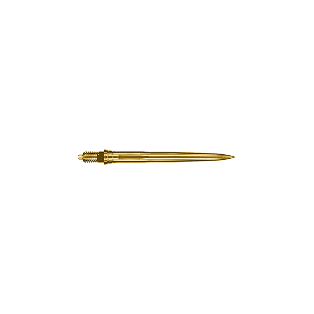 Caliburn EZ-EVO dart tips - Smooth - Gold Abgebildet sind goldene Dartspitzen mit einer Länge von 28mm. Sie gehören wahrscheinlich zur Serie Caliburn EZ-EVO Smooth.