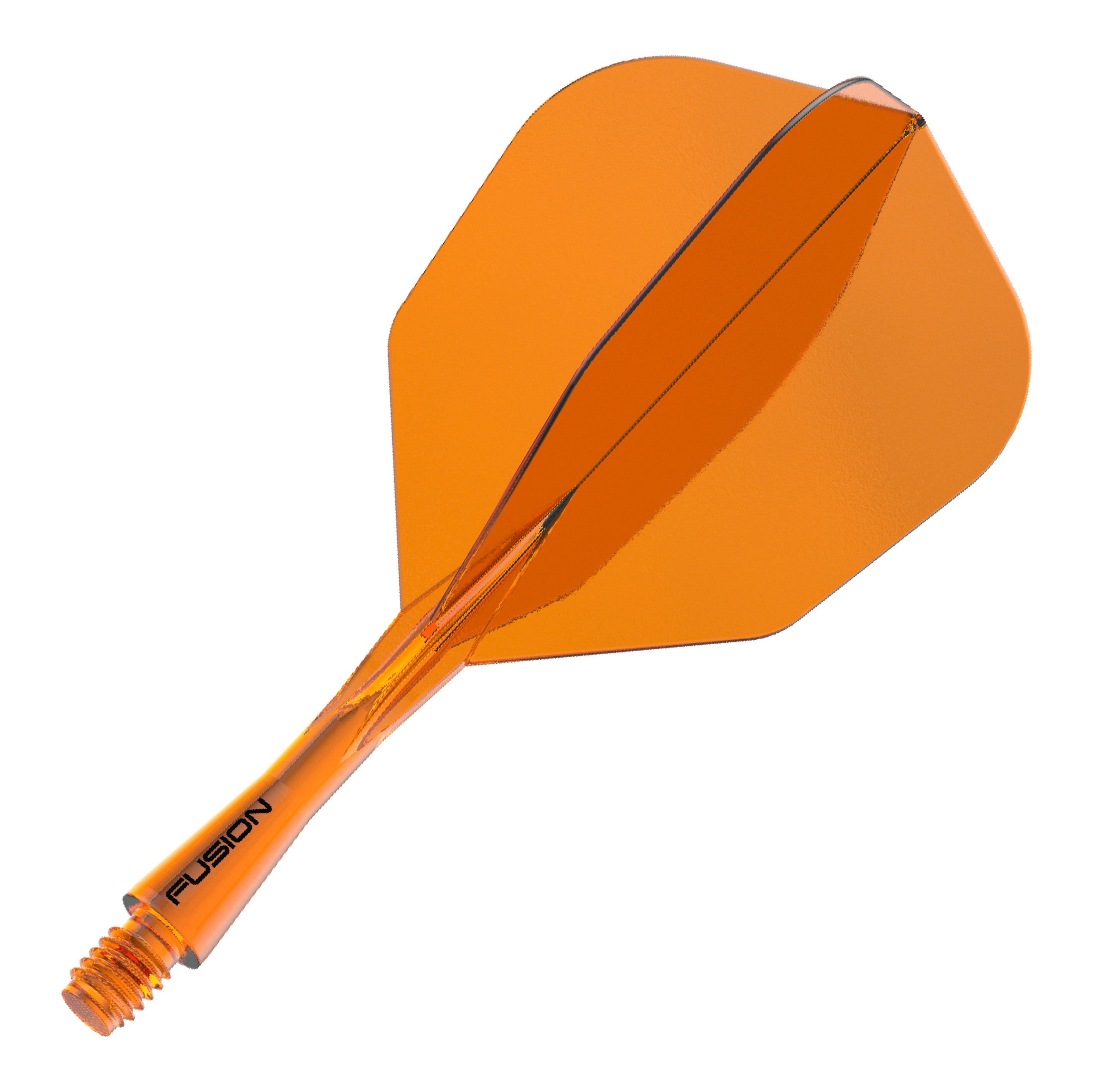 Abgebildet ist das Winmau Fusion Flight Shaft System No6, Neon Orange, 22 mm. Dies ist eine Einzeldarstellung des Produkts.