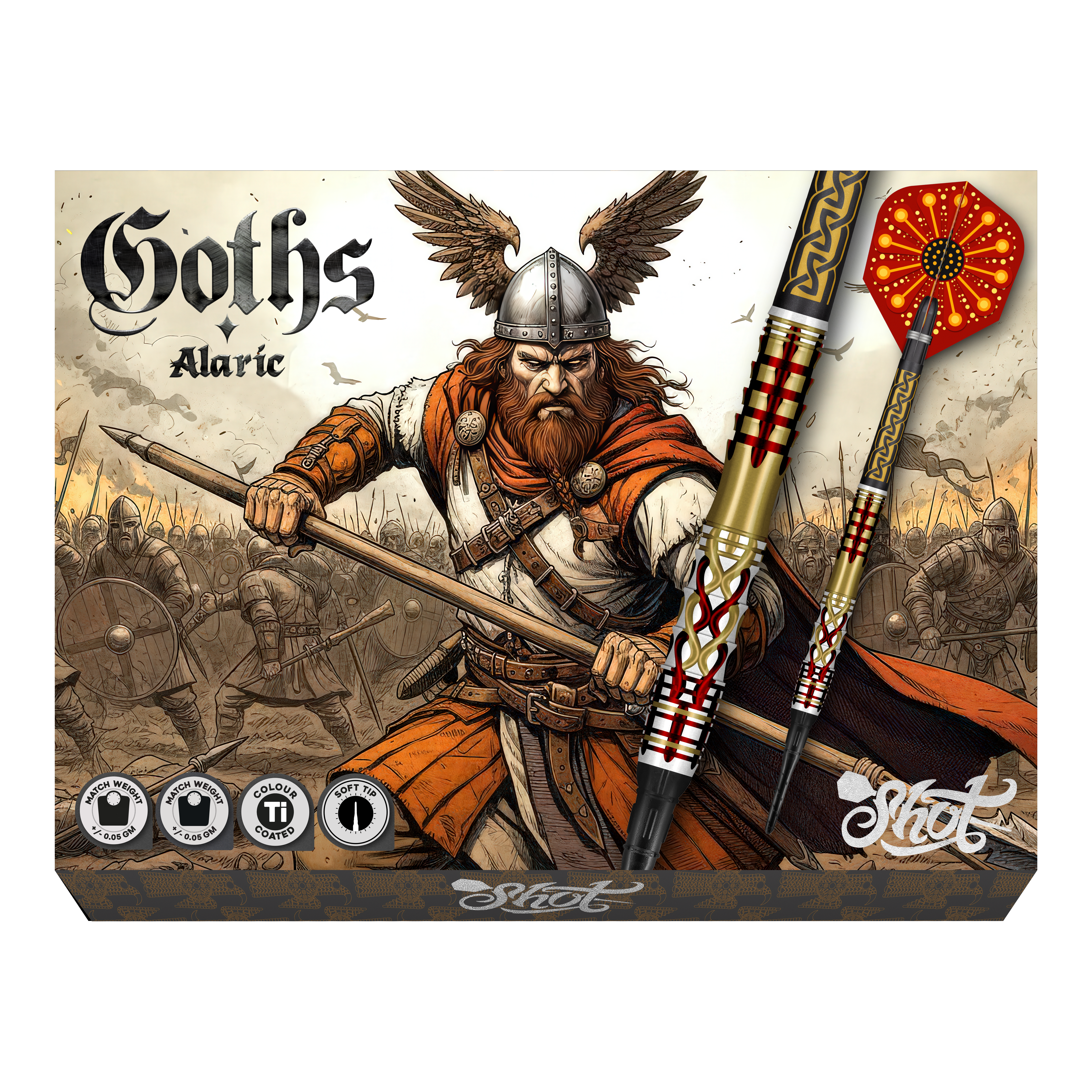 Shot Goths Alaric Soft Darts - 20g Shot Goths Alaric Soft Darts - 20g