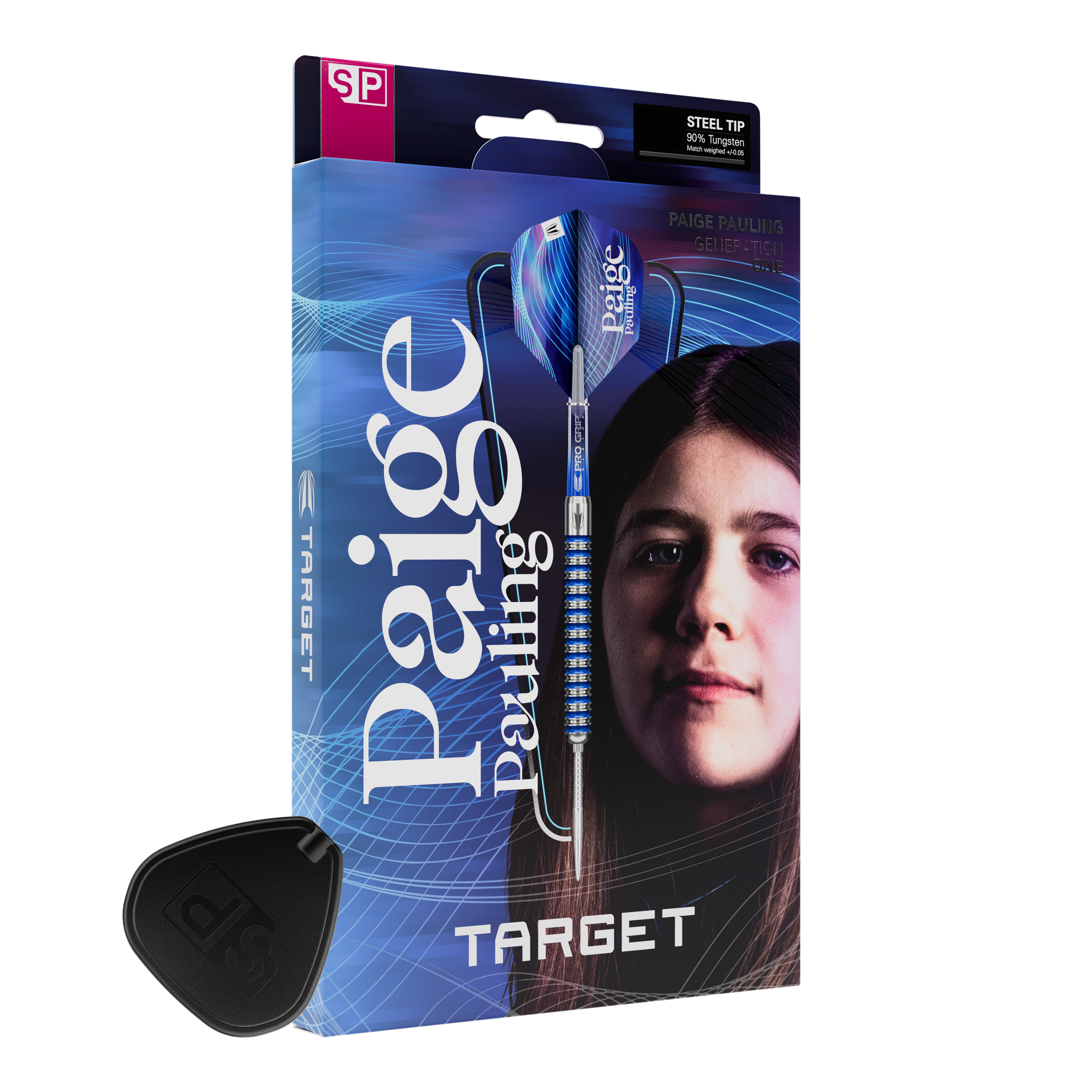 Target Paige Pauling GEN1 Swiss Points Steeldarts - 22g Das Bild zeigt das Target Paige Pauling GEN1 Swiss Points Steeldarts - 22g. Es handelt sich um professionelle Steeldarts für Dartspieler.