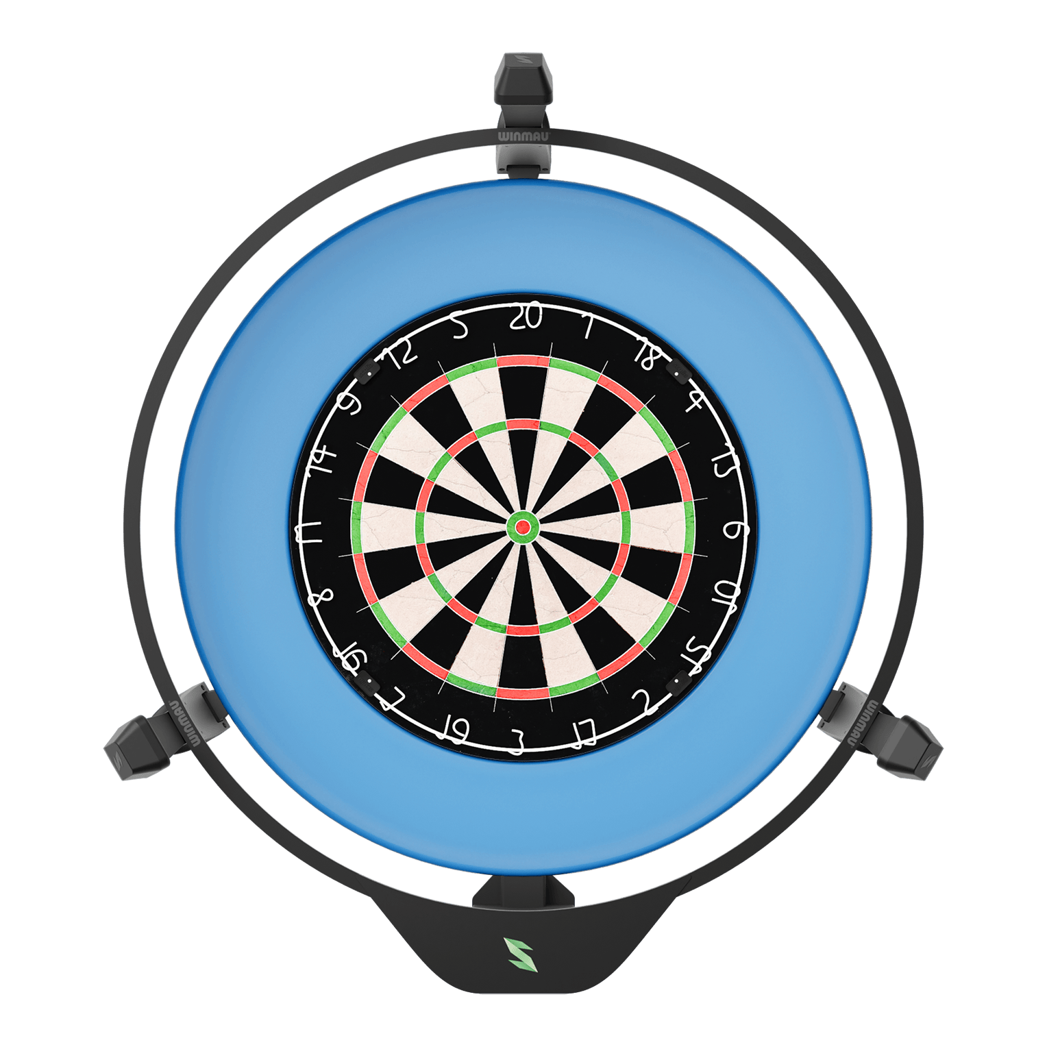 Scolia Home 2 FLEX - Electronic Autoscoring System 2026 Das Bild zeigt das Produkt "Scolia Home 2 FLEX - Elektronisches Punktesystem" für Dartscheiben. Es besteht aus einem runden Rahmen mit Beleuchtung und einer klassischen Dartscheibe in der Mitte.