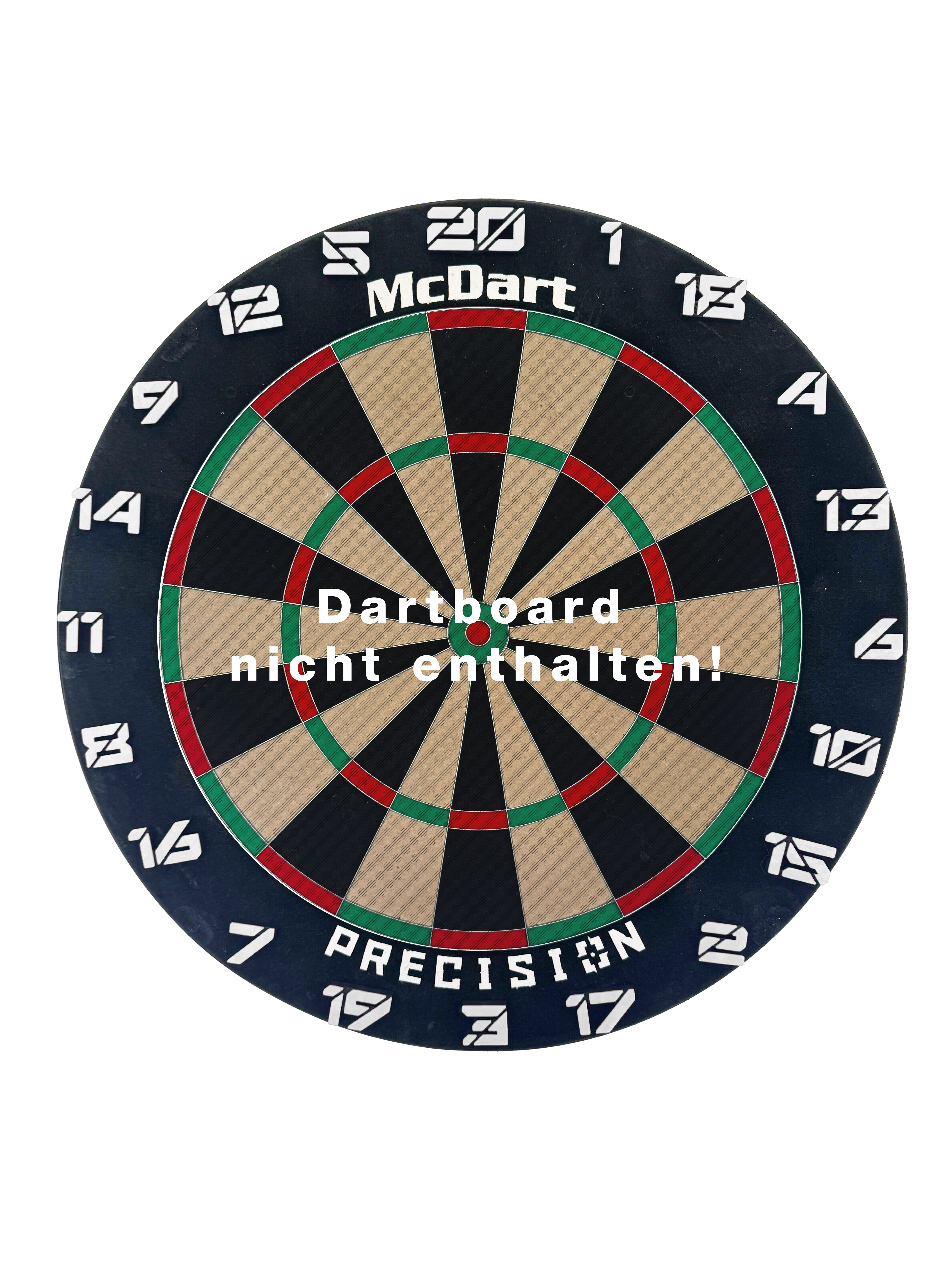 McDart Dartboard Number Rings / Number Ring Cyber Das Bild zeigt ein Objekt mit dem Dateinamen 'Cyber wei Board'. Das Objekt befindet sich auf einem Brett und ist weiß.