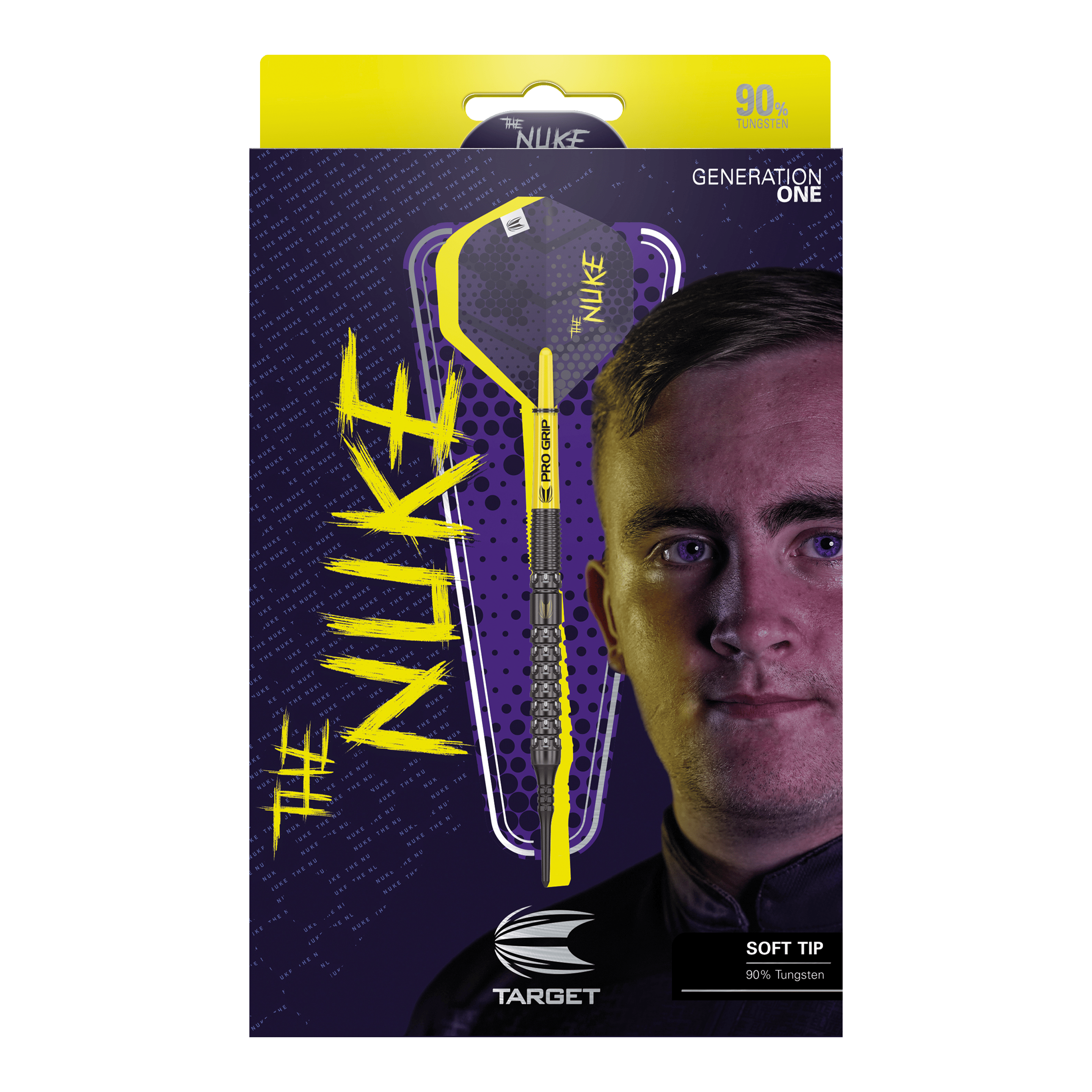 Target Luke Littler GEN1 Soft Darts - 19g Das Bild zeigt ein Dart-Produkt. Auf dem Bild ist '210324_Target_Luke_Littler_GEN1_Softdarts_3_(1)' als Dateiname angegeben.