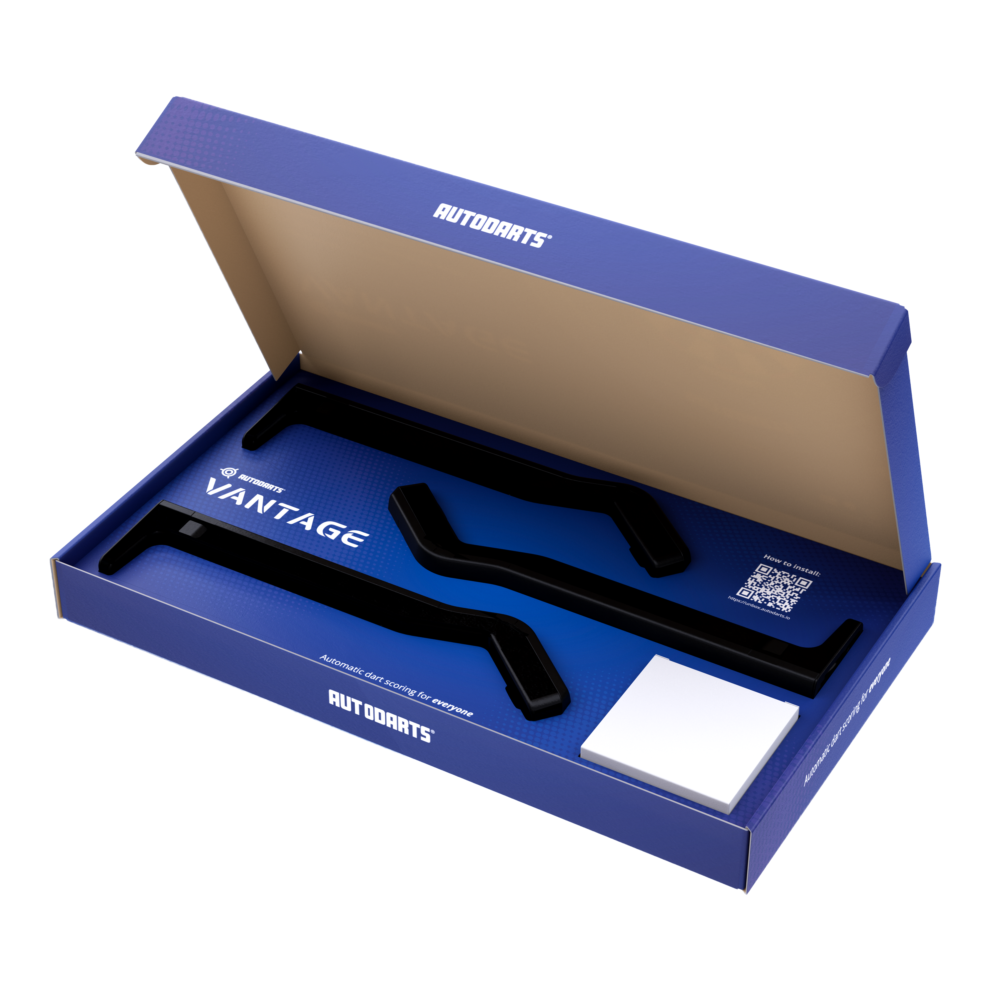 Das Bild zeigt das Autodarts Vantage Auto-Scoring-System. Das Produkt ist nicht näher beschrieben.