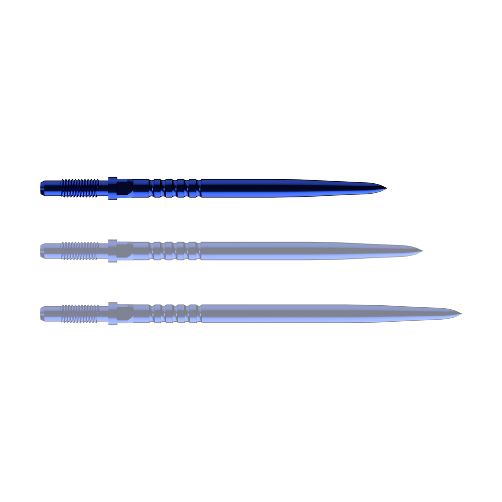 Bulls NL Convertible Point Dart Tips - Ringed Grip - Blue Das Bild zeigt einen RingedGrip Convertible Point in Blau mit 32mm Länge. Es ist ein Ersatz für Dartpfeile.
