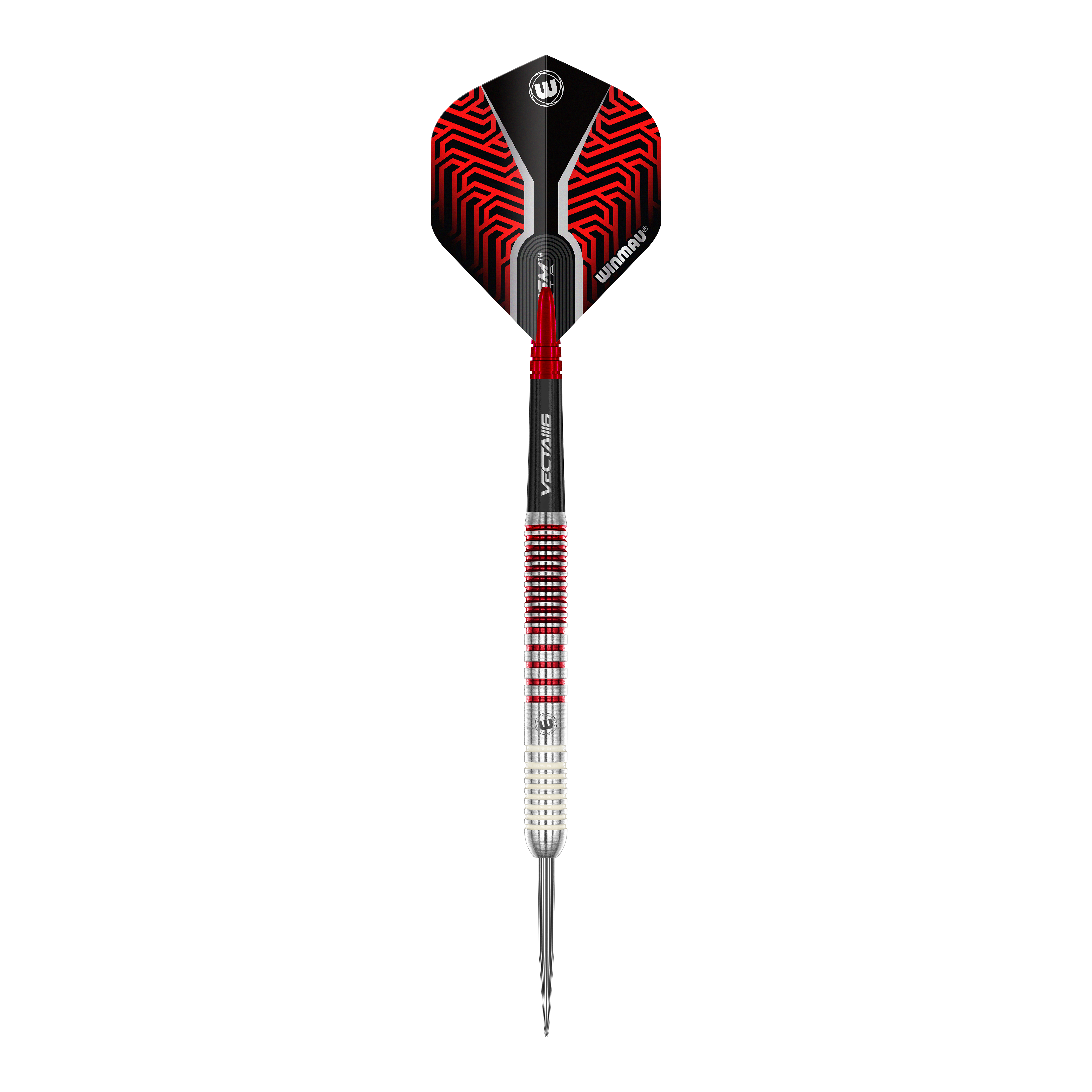 Auf dem Bild sind die Winmau Team 360 Jack Johnson Steeldarts mit 24g Gewicht zu sehen. Dieses Dart-Set ist beliebt bei erfahrenen Spielern.