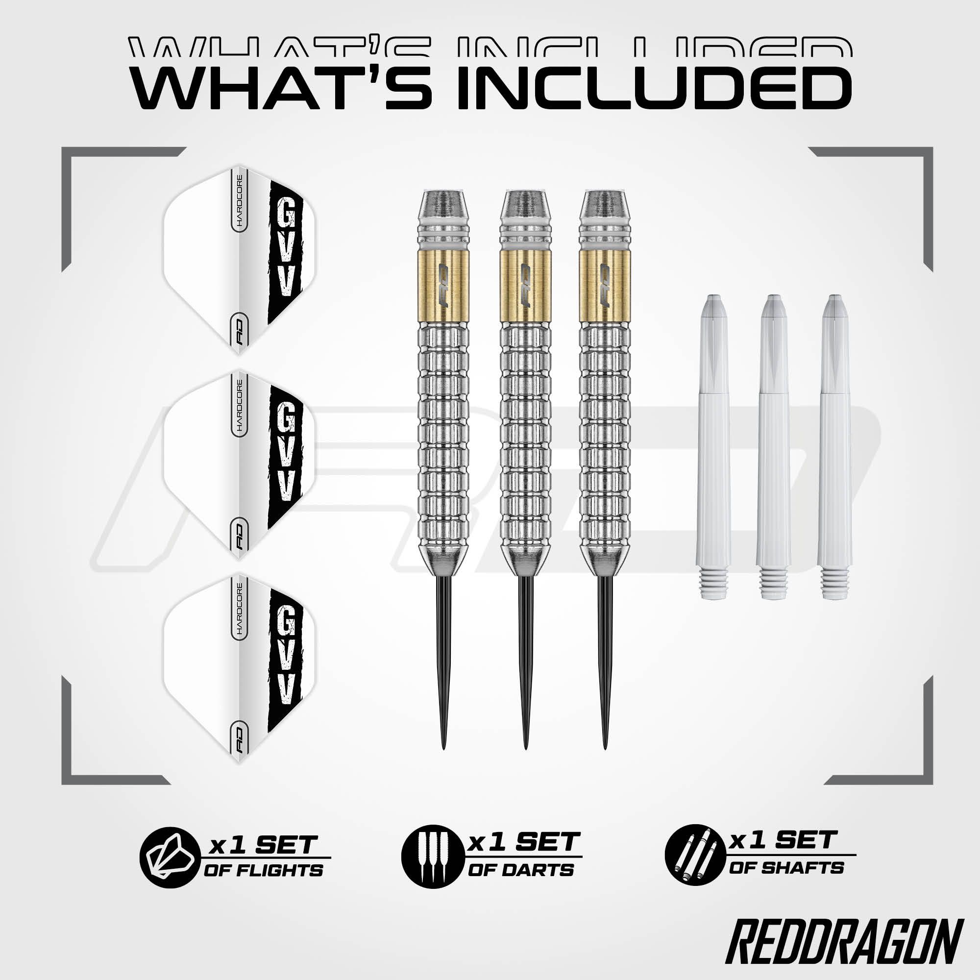 Red Dragon Gian Van Veen Brass Steeldarts - 21 g