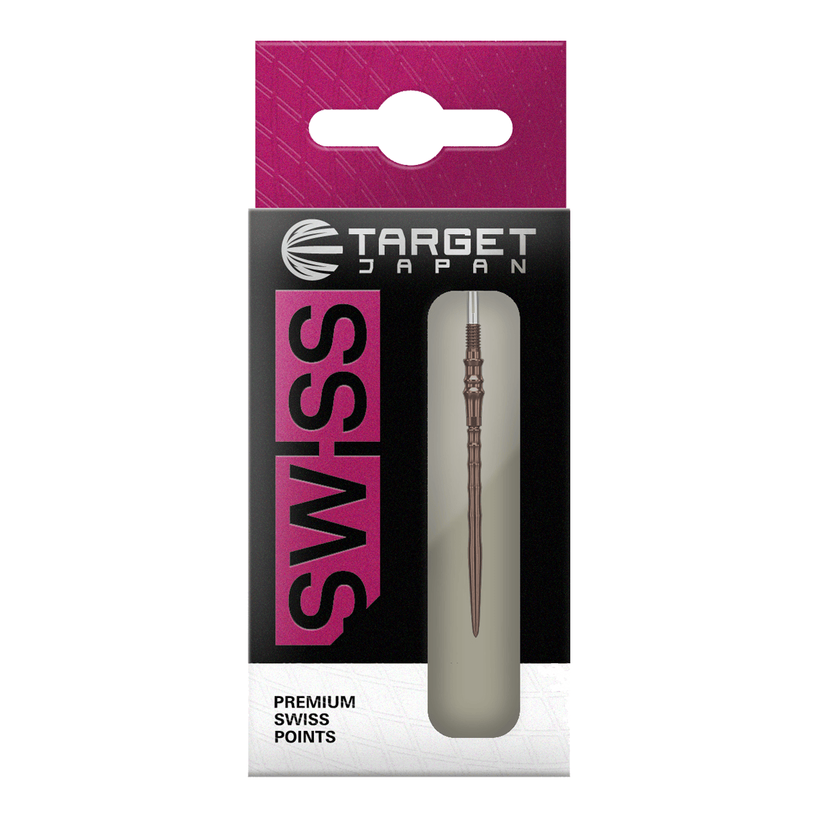 Target Japan Premium Swiss Point Steldart Tips - Silica Das Bild zeigt die Target Japan Premium Swiss Point Steldartspitzen - Silica. Diese hochwertigen Steeldartspitzen sind in einer detaillierten Nahaufnahme dargestellt.