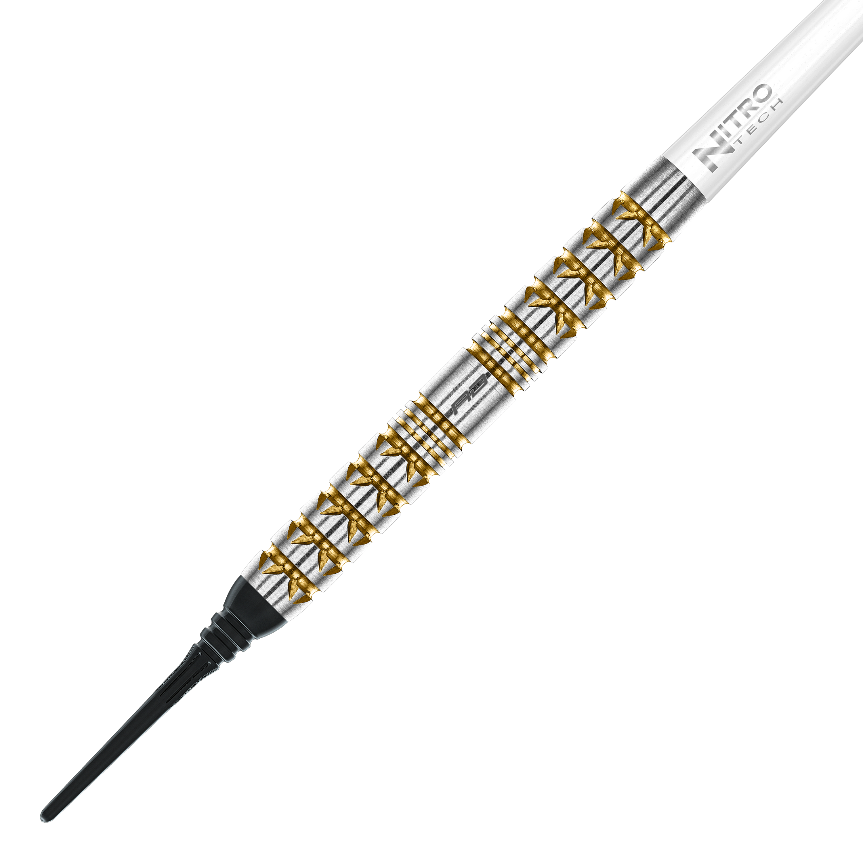 Zu sehen sind die Red Dragon Paradym Gold Parallel Softdarts mit 20g Gewicht. Die Darts haben eine goldene Optik und ein stilvolles Aussehen.