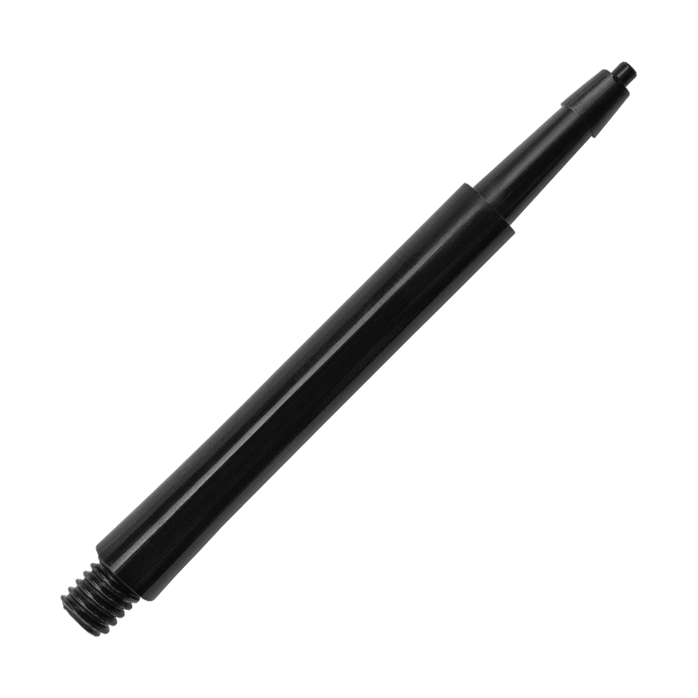 HRC12619_Harrows_Clic_Standard_Shafts_Schwarz_37mm_2 Das Bild zeigt einen schwarzen Harrows Clic Standard Shaft. Es handelt sich um ein Zubehörteil für Darts.