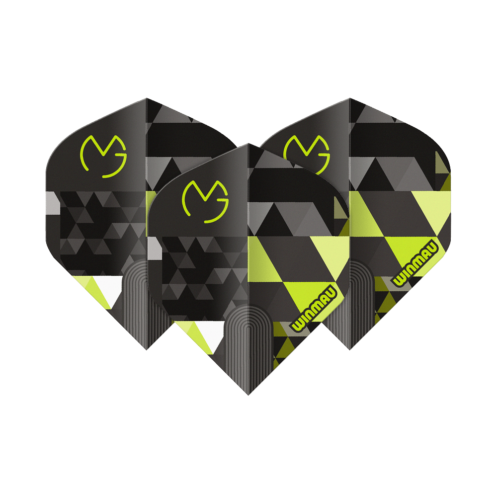 Winmau Prism Delta MvG Logo Green No2 Standard Flights Abgebildet ist Winmau Prism Delta MvG Logo Green No2 Standard Flights. Das Produkt zeigt grüne Dart-Flights mit Logo als Set.