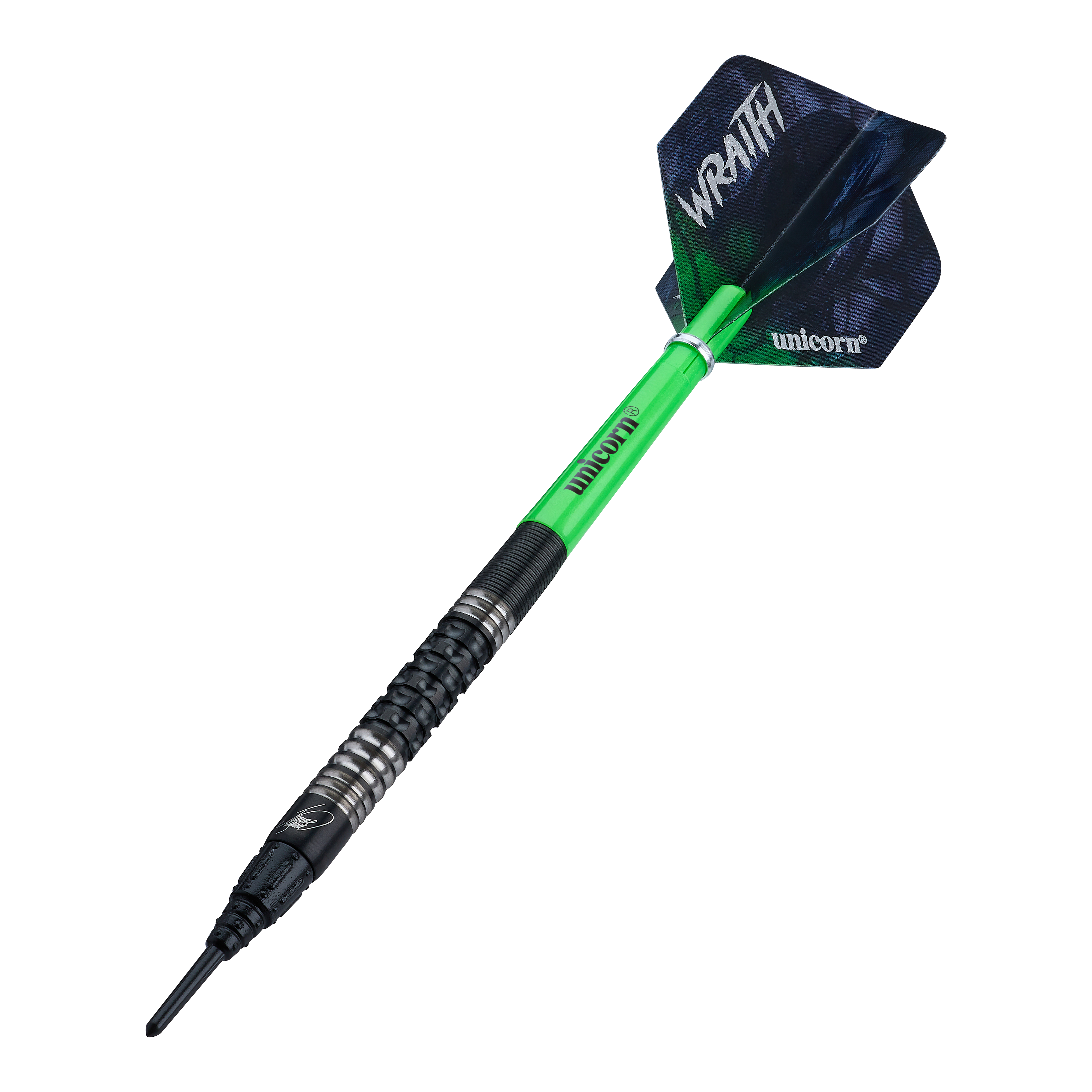 Unicorn Wraith James Wade Soft Darts - 19g Die Unicorn Wraith James Wade Softdarts - 19g sind auf dem Bild dargestellt. Diese Darts sind ein offizielles James Wade Modell.