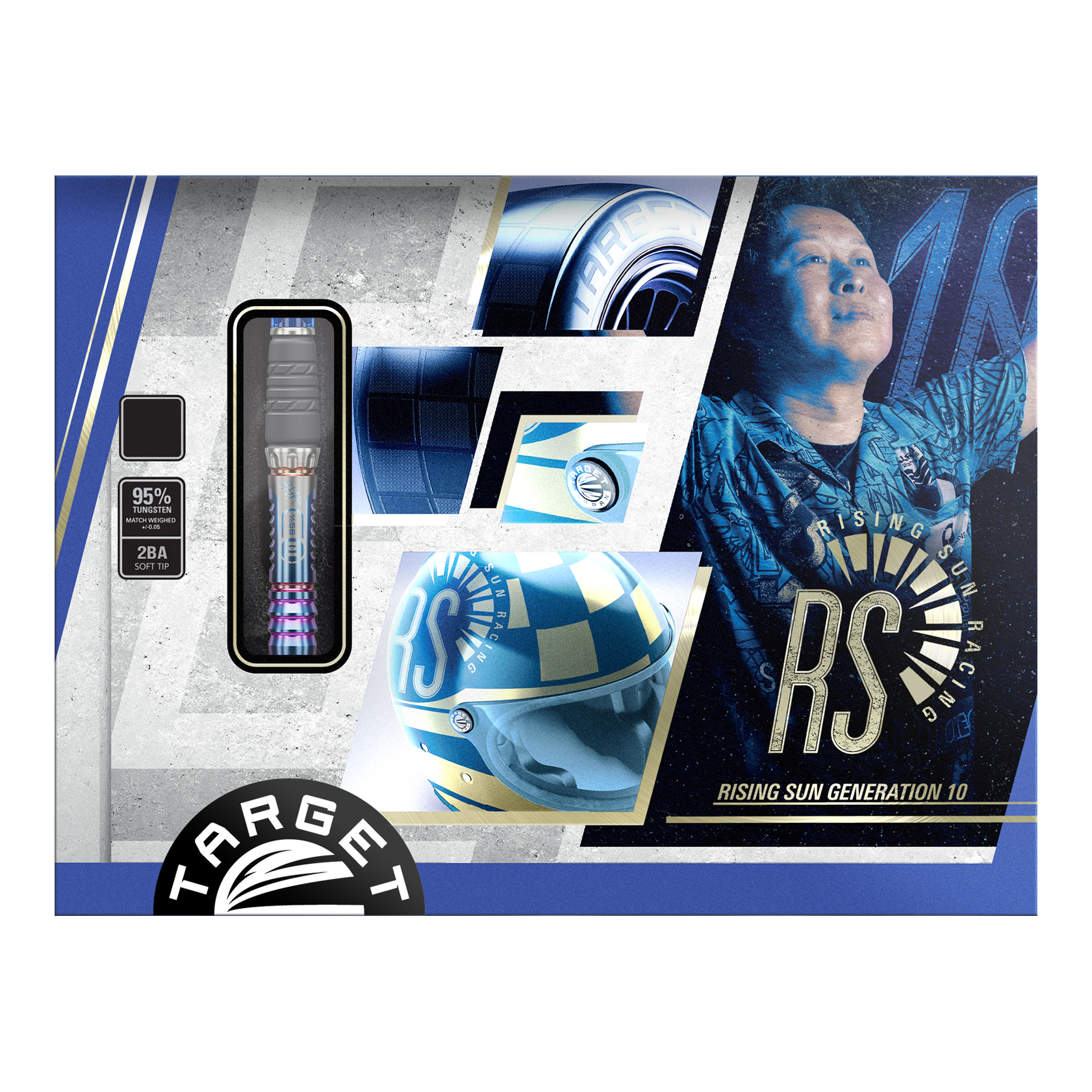 Target Japan Rising Sun GEN10 soft darts - 21.5g Zu sehen ist das Produkt Target Japan Rising Sun GEN10 Softdarts - 21,5g. Das Design und die Materialien sind für Profis geeignet.