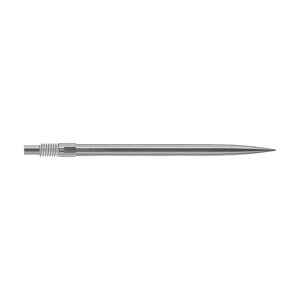 Harrows Quick Point Dart Tips - Silver Das Bild zeigt vermutlich silberne Dartspitzen von Harrows in 40mm Länge. Der Dateiname lautet 'QP23950_Harrows_QuickPoint_Dartspitzen_Silber_40mm_2'.