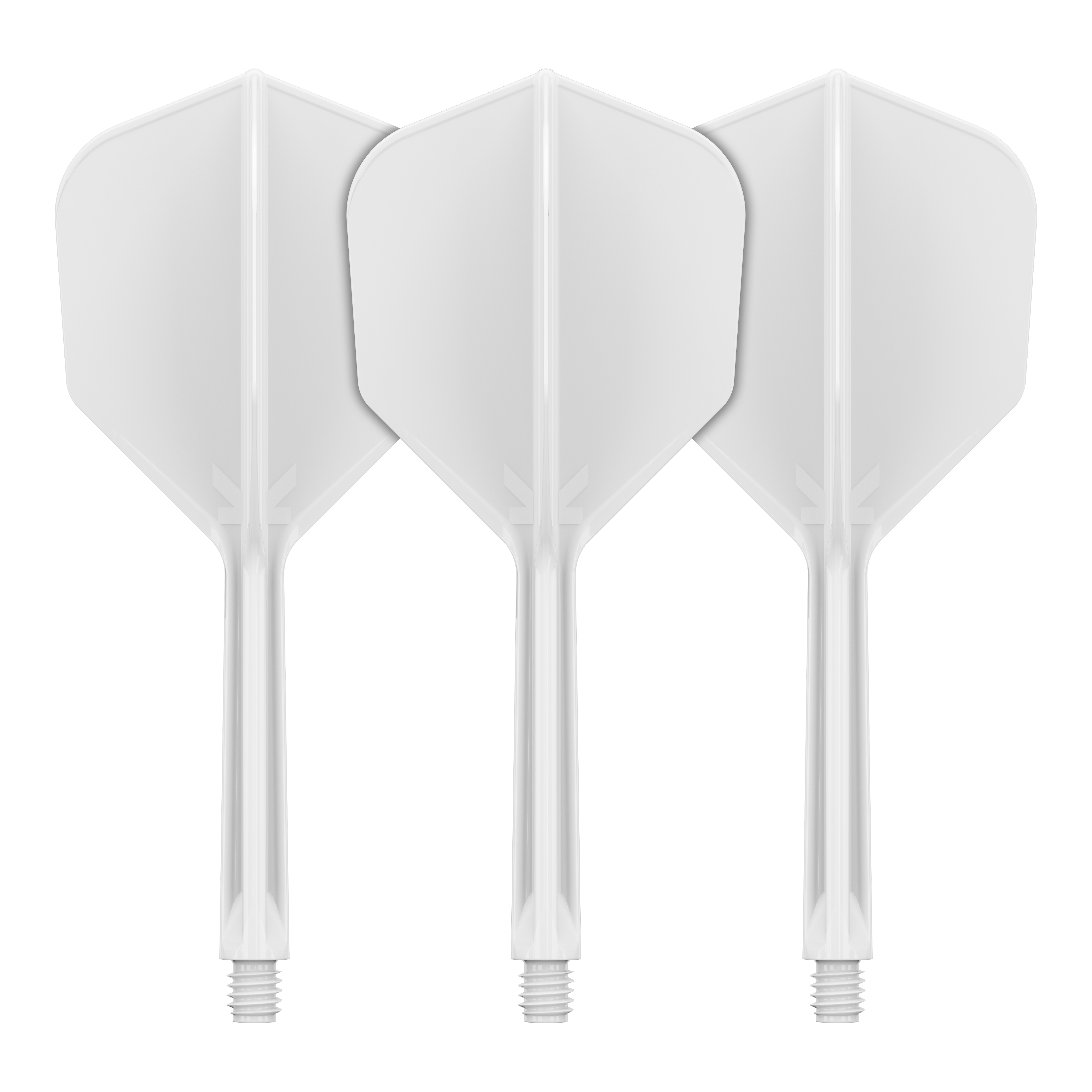 Target K-Flex No6 Flight System - White Dieses Bild zeigt das Flight-System Target K-Flex No6 in Weiß mit einer Länge von 33 mm. Das Produkt dient als Ersatzteil für Dartpfeile.