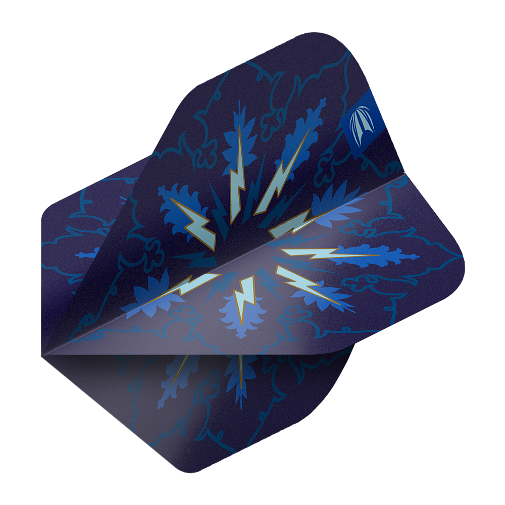 Zu sehen sind die Target ProUltra Phil Taylor Power Gx2 No2 Standard Flights - 3 Sets. Diese Flights sind speziell für Dartspieler entworfen.