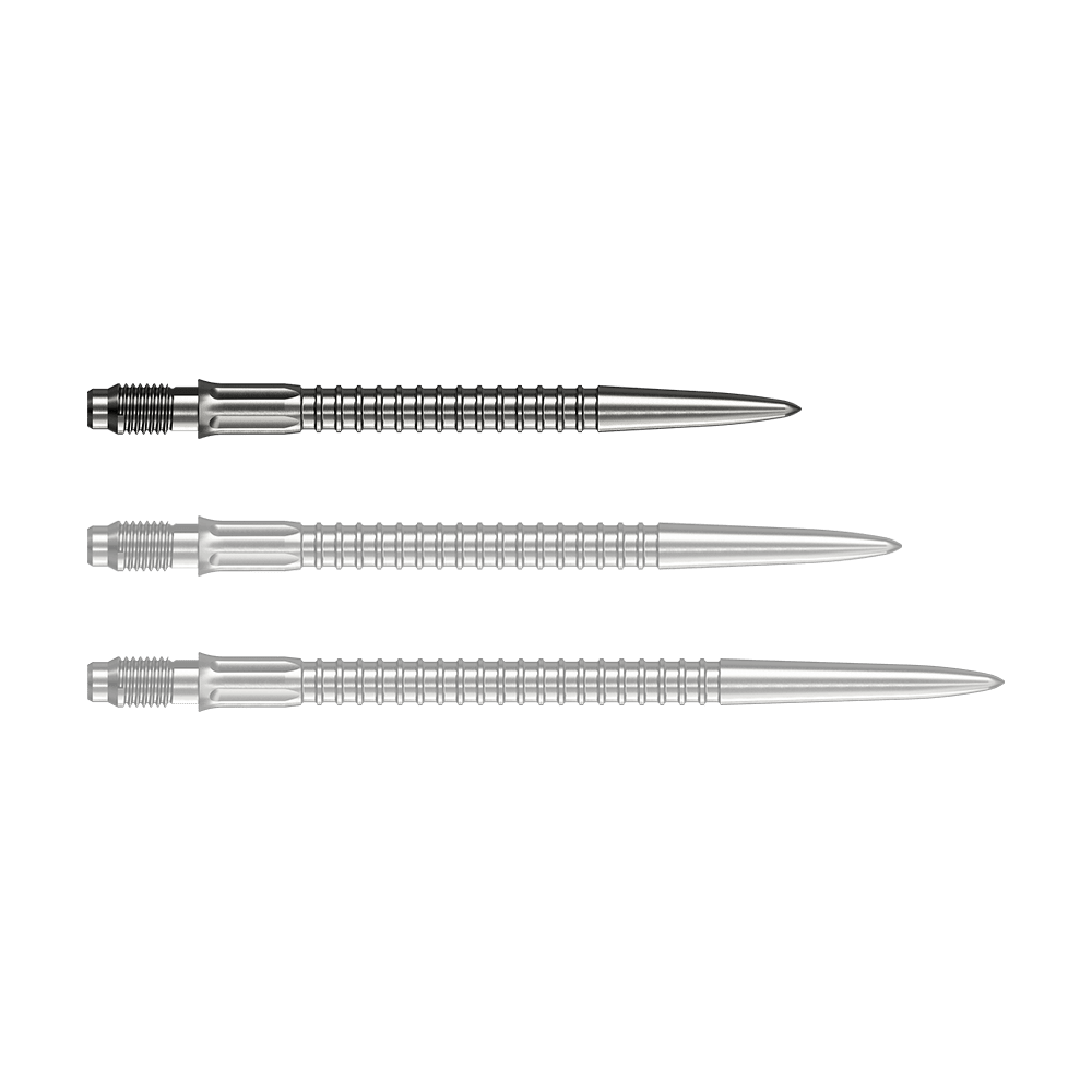 Mission R2.5 Rapid Point GV1 Dart Tips - Silver Zu sehen sind Mission R25 Rapid Point GV1 Dartspitzen, silberfarben und 30mm lang. Die Spitzen sind für den Austausch an Darts geeignet.