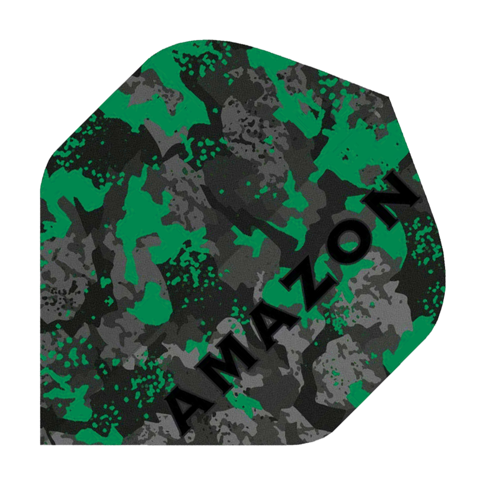 A18_Amazon_Camo_Standard_Flights_Gr-n_1 Amazon Camo Standard Flights mit Tarnmuster. Die Flights sind zu einem Ventilator-Look angeordnet.