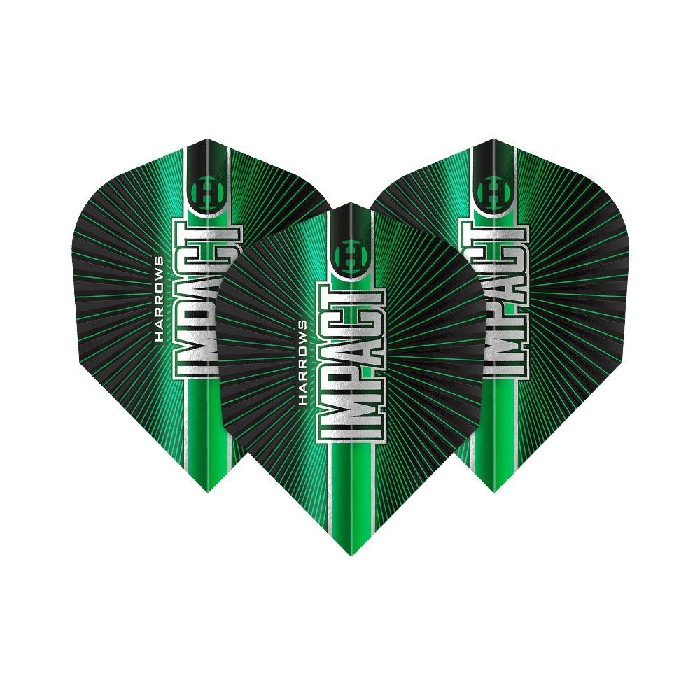 Harrows Impact No. 6 Flights Gezeigt werden die Harrows Impact No6 Flights. Dieses Produkt sind spezielle Flights für Darts mit besonderer Stabilität.
